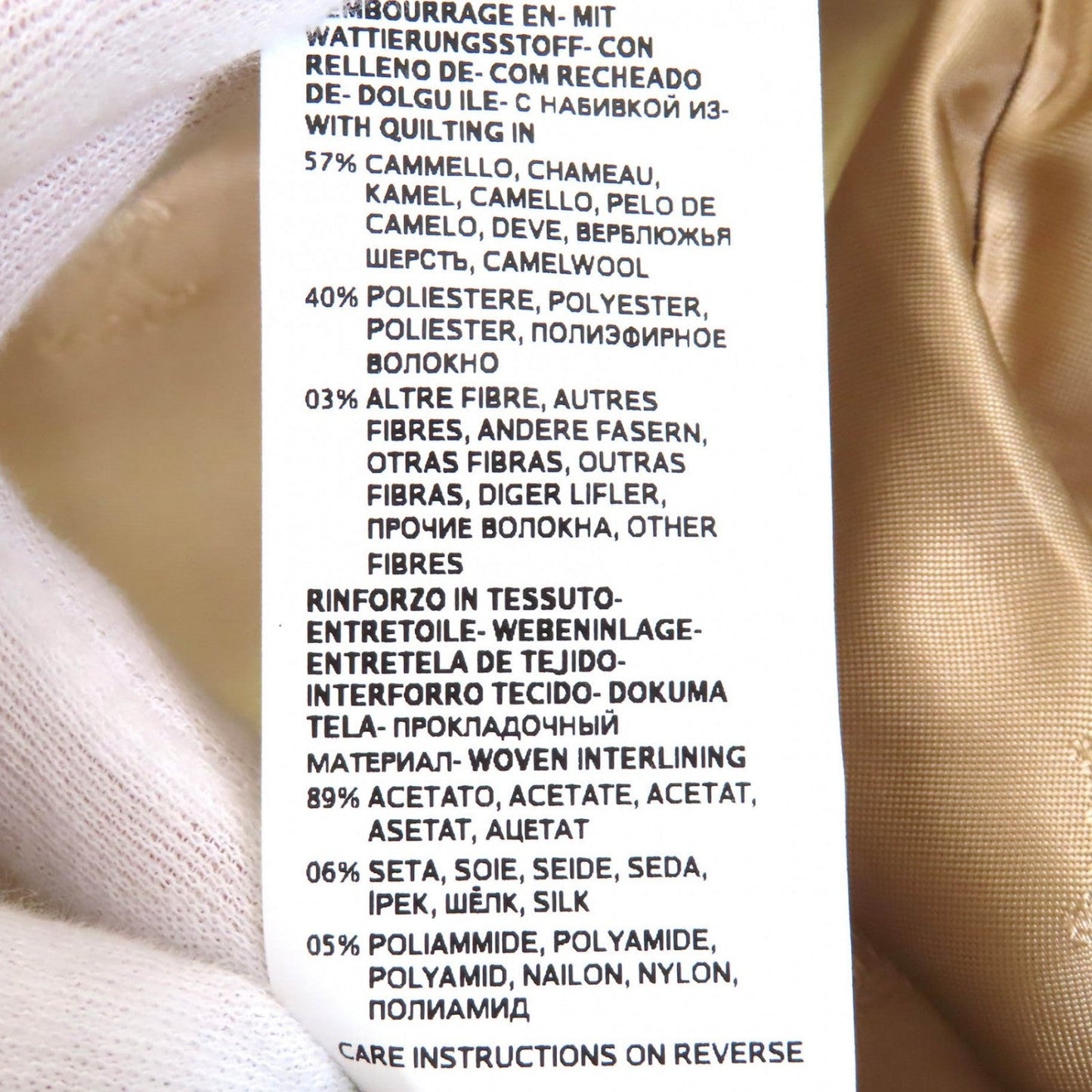 Max Mara Coat Silk Beige 38