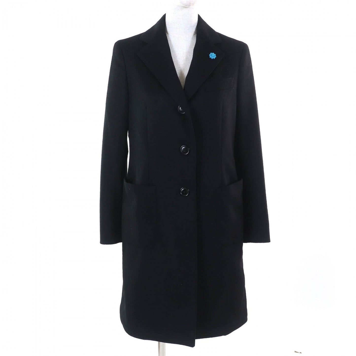 Lardini Coat Wool Black 42