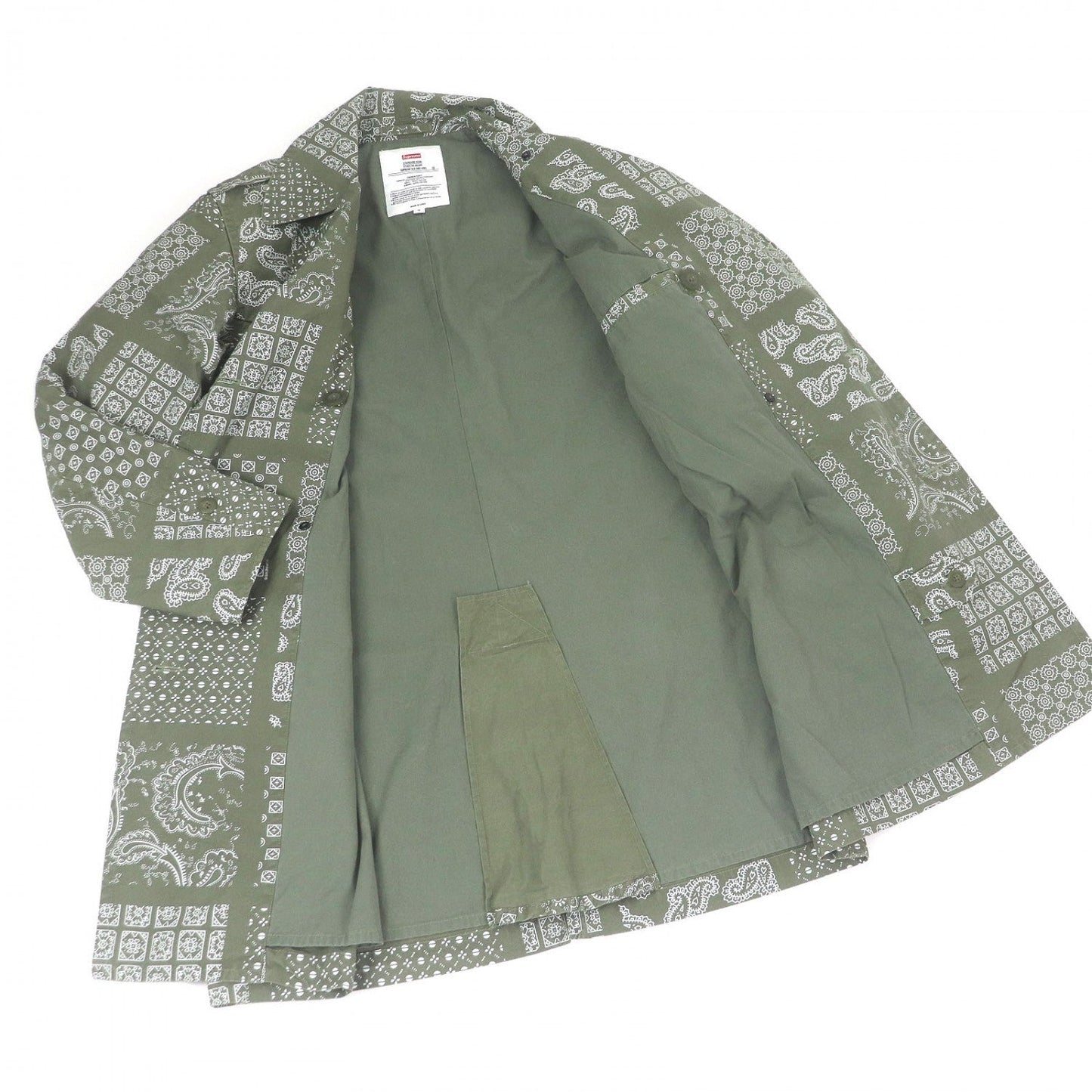 Supreme Coat Cotton Khaki Millitary Trench Coat S