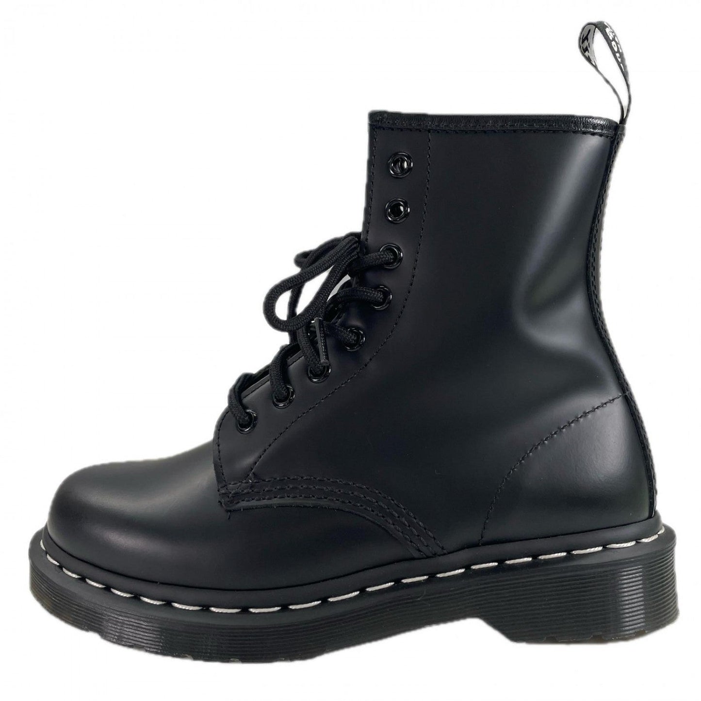 Dr.Martens Boots Leather Black 1460 White Stitch 8 Hole Uk4