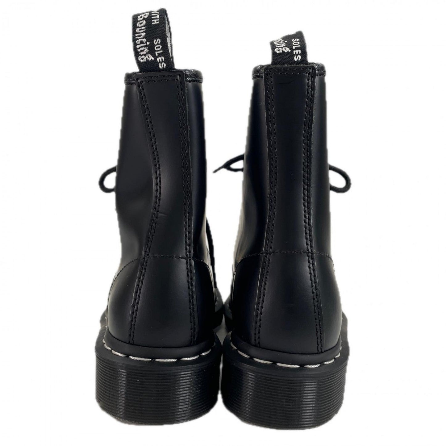 Dr.Martens Boots Leather Black 1460 White Stitch 8 Hole Uk4