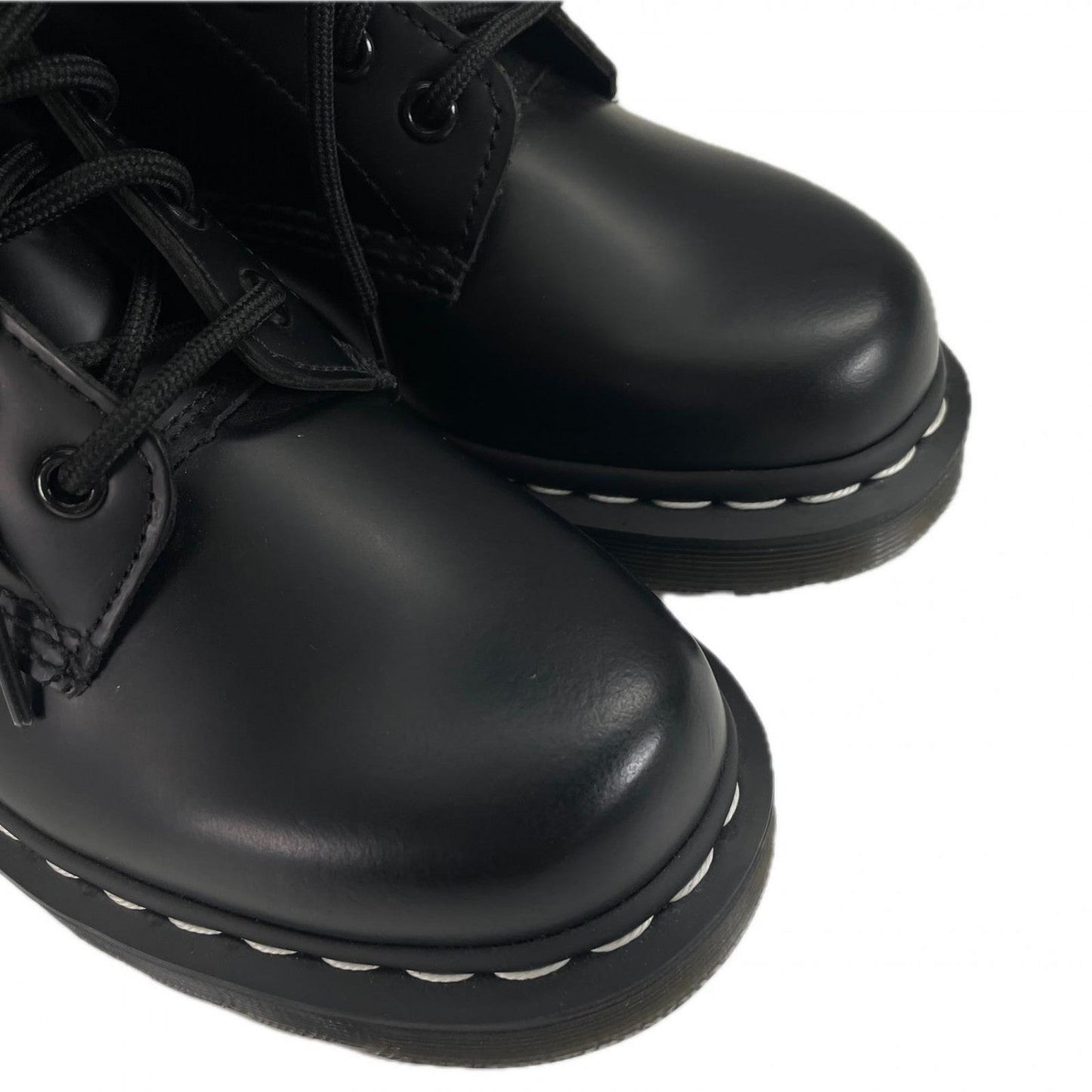 Dr.Martens Boots Leather Black 1460 White Stitch 8 Hole Uk4