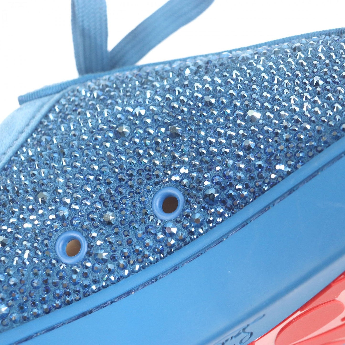 Christian Louboutin Low Cut Sneakers Suede Leather Blue Lewis Junior 42.5