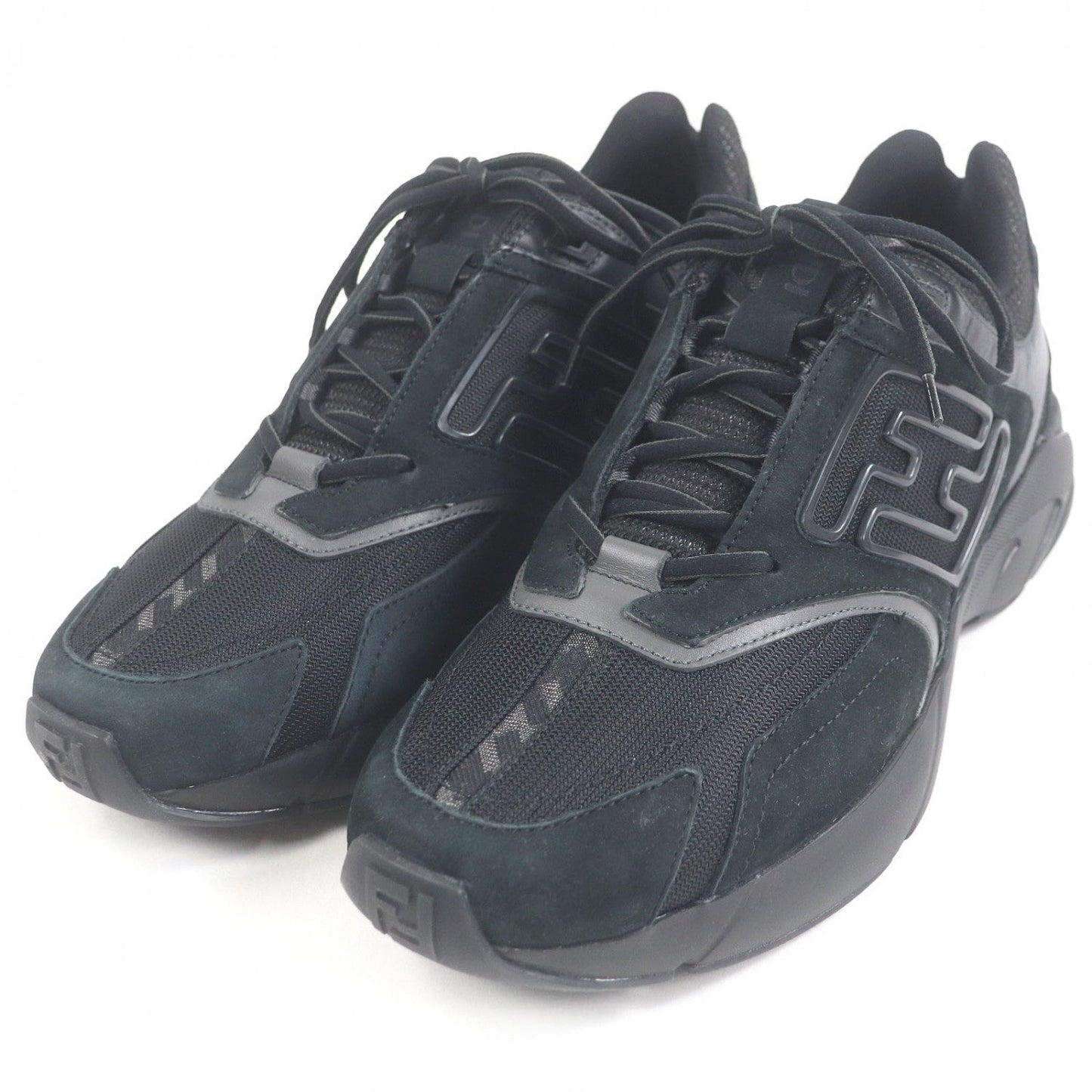 Fendi Low Cut Sneakers 7E1555 Mesh Black Faster 8