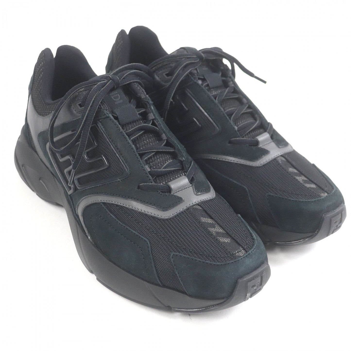 Fendi Low Cut Sneakers 7E1555 Mesh Black Faster 8