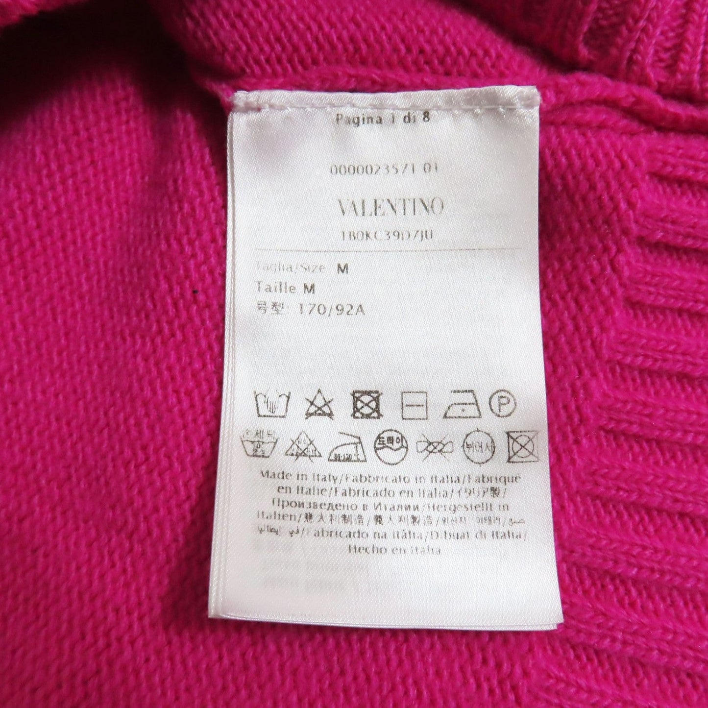 Valentino Tops 1B0Kc39D7Ju Wool Pink M