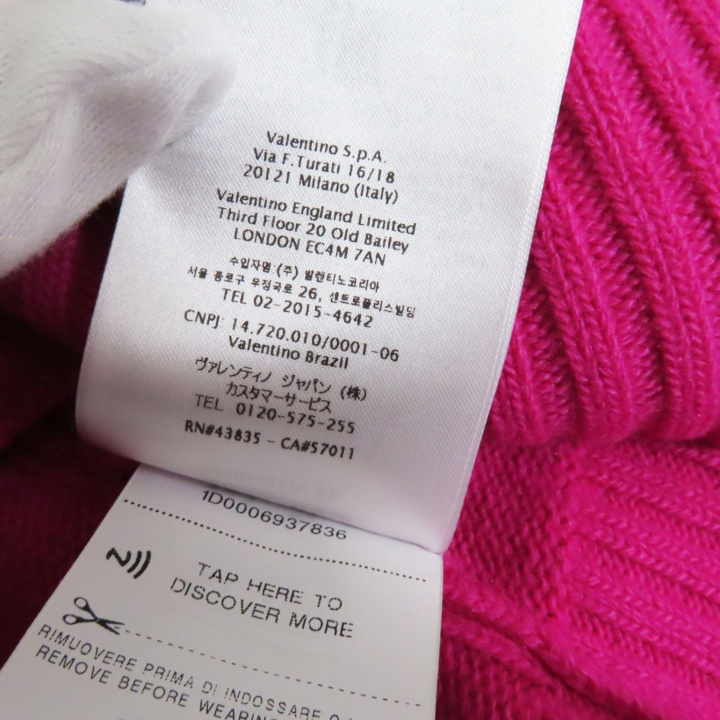Valentino Tops 1B0Kc39D7Ju Wool Pink M