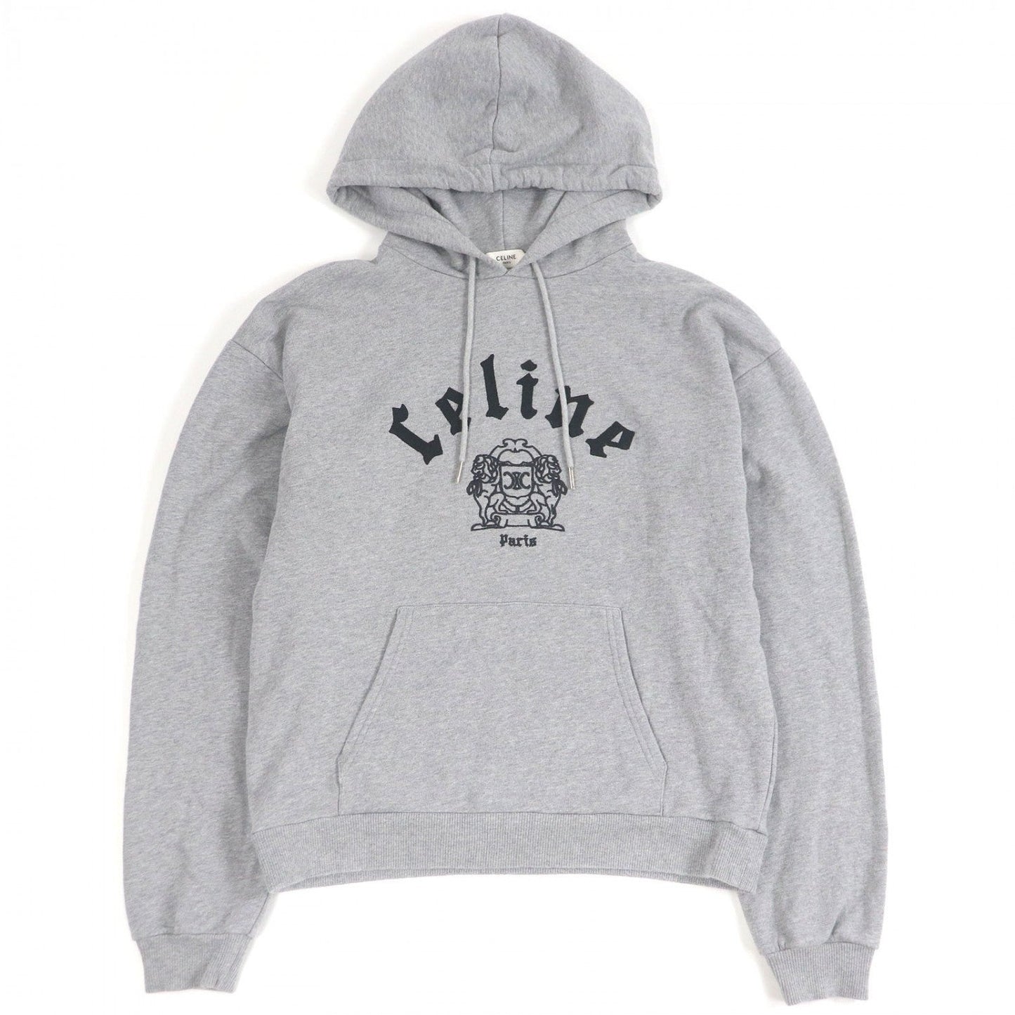 Celine Hoodie Ry08M670Q Cotton Gray Xs
