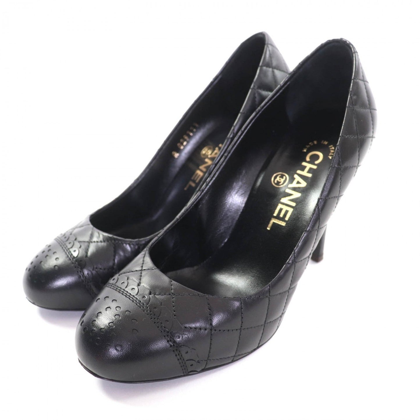 Chanel Pumps G29111 Leather Black 35.5