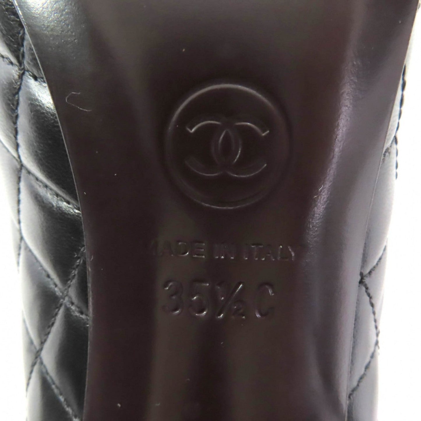 Chanel Pumps G29111 Leather Black 35.5