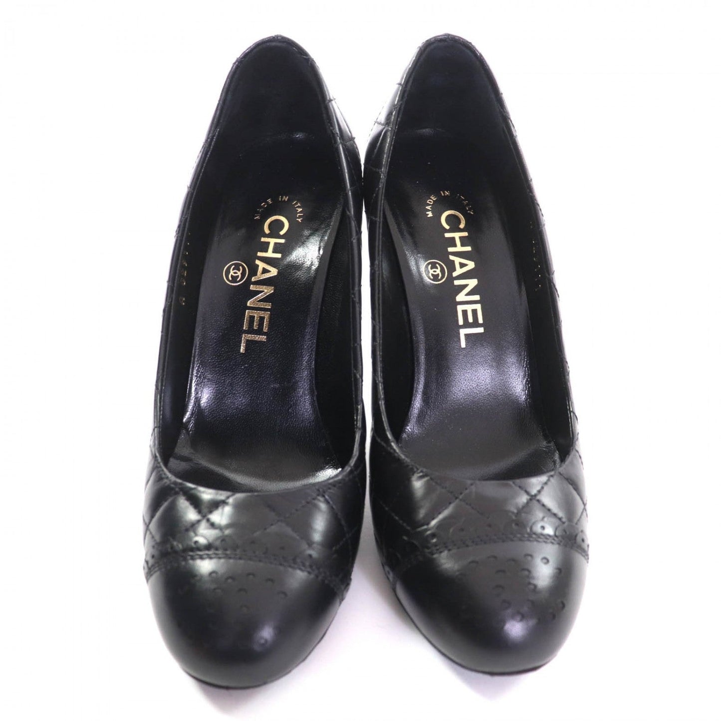 Chanel Pumps G29111 Leather Black 35.5