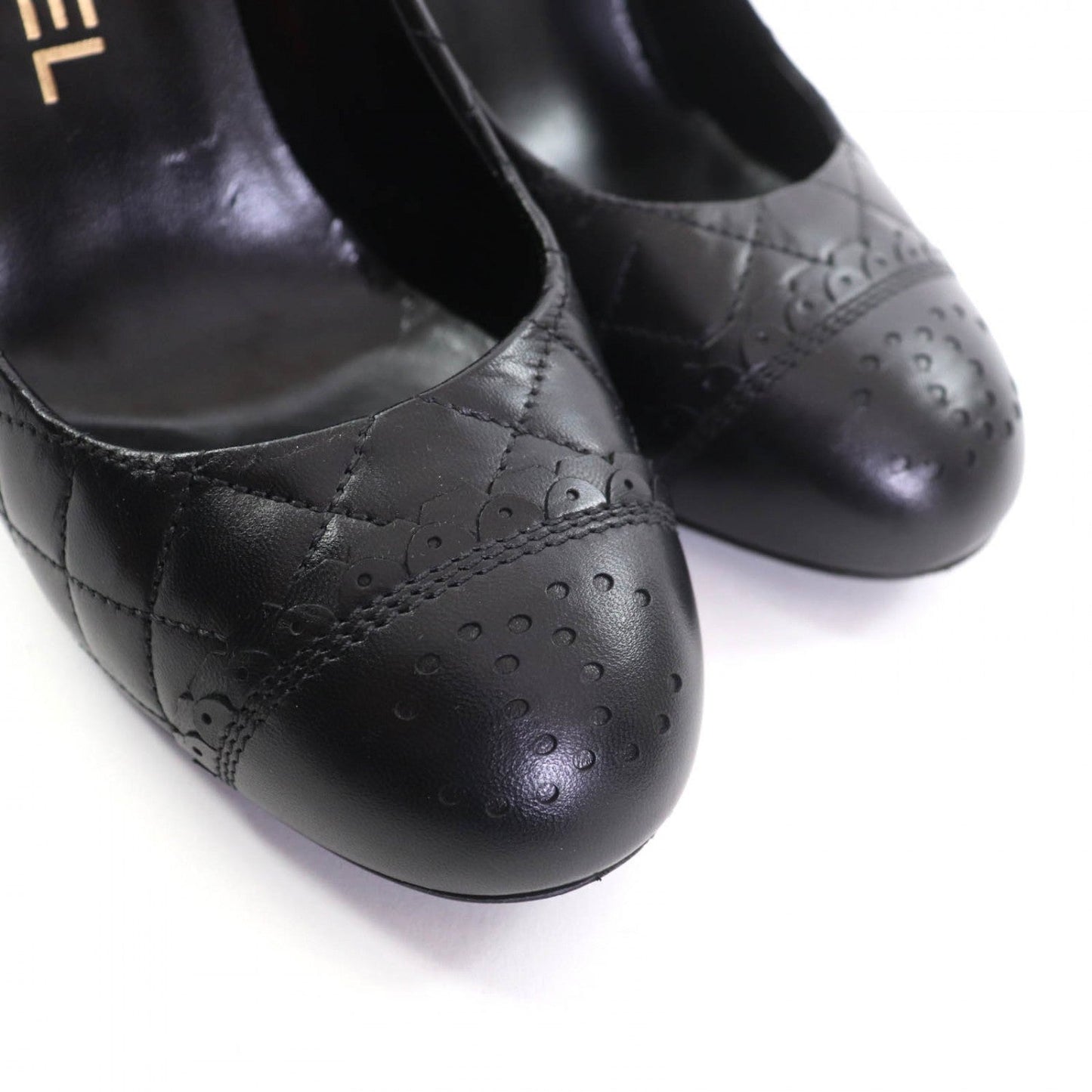 Chanel Pumps G29111 Leather Black 35.5