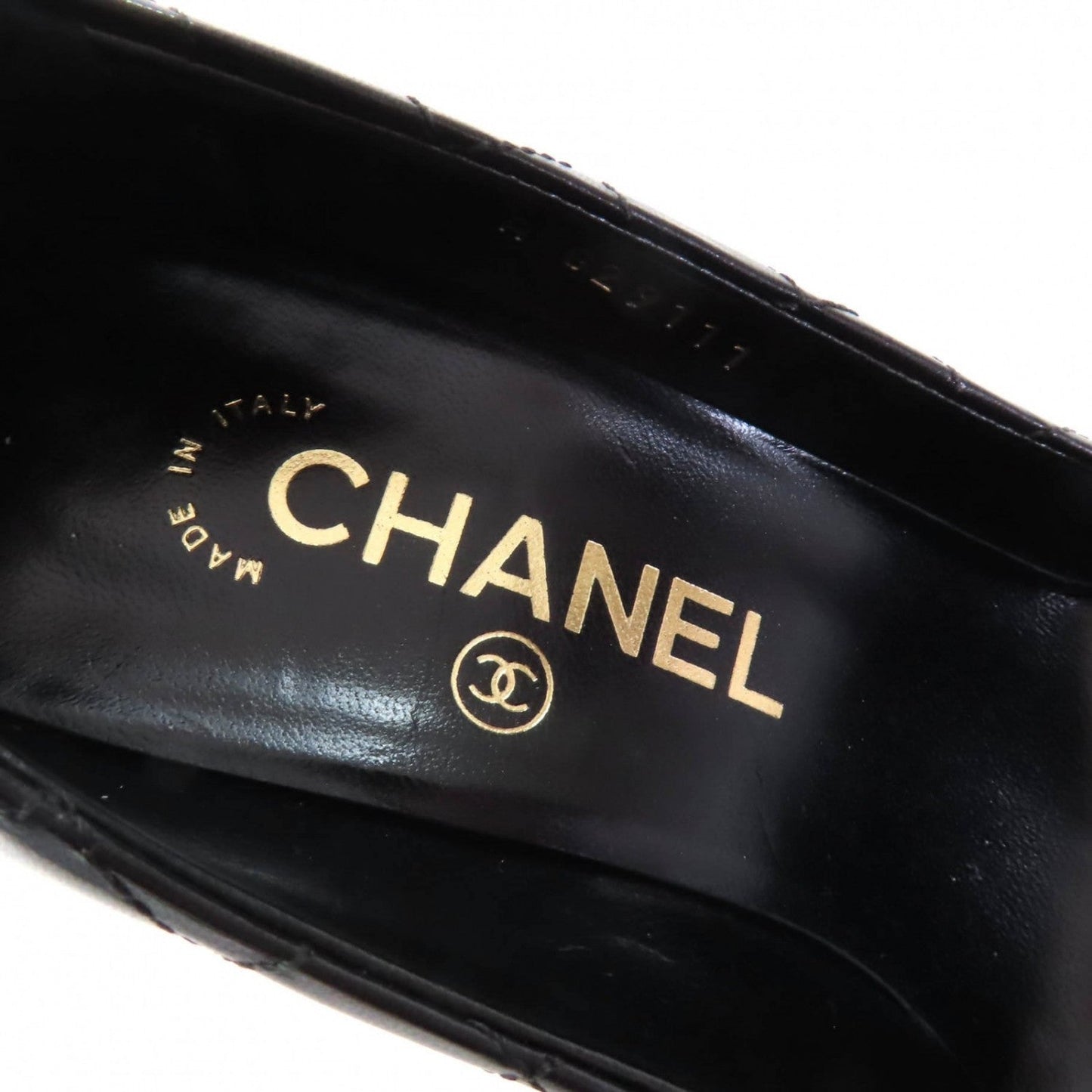 Chanel Pumps G29111 Leather Black 35.5