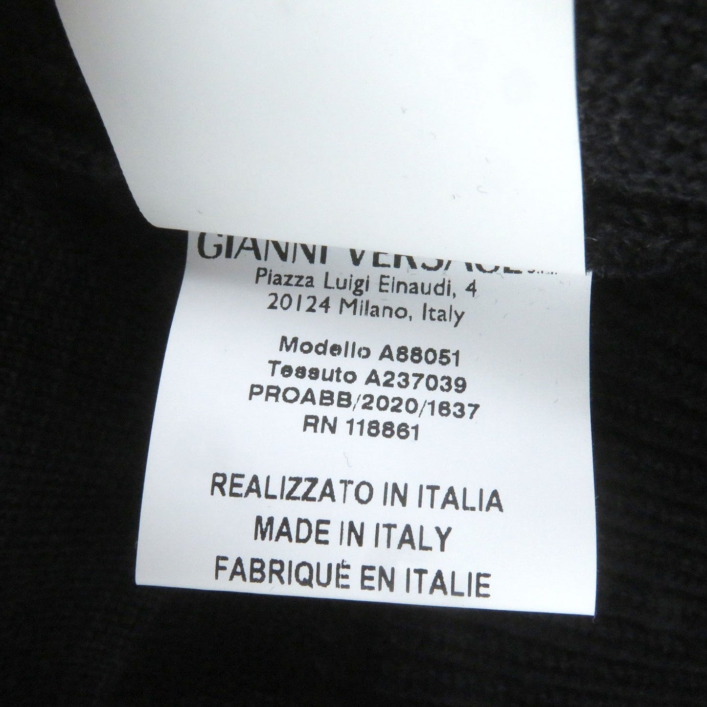 Versace Jacket A88051 Wool Black 44