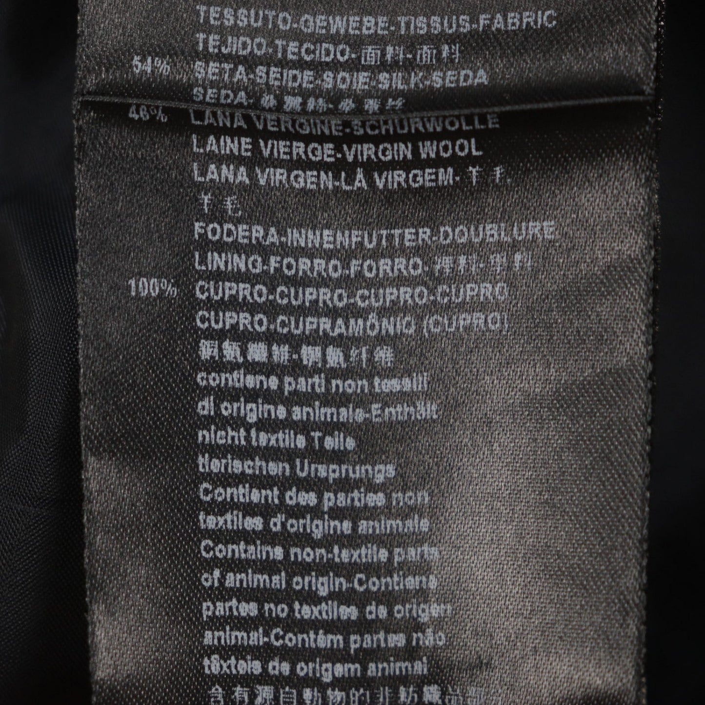 Giorgio Armani Tailored Jacket Silk Gray Taylor 50