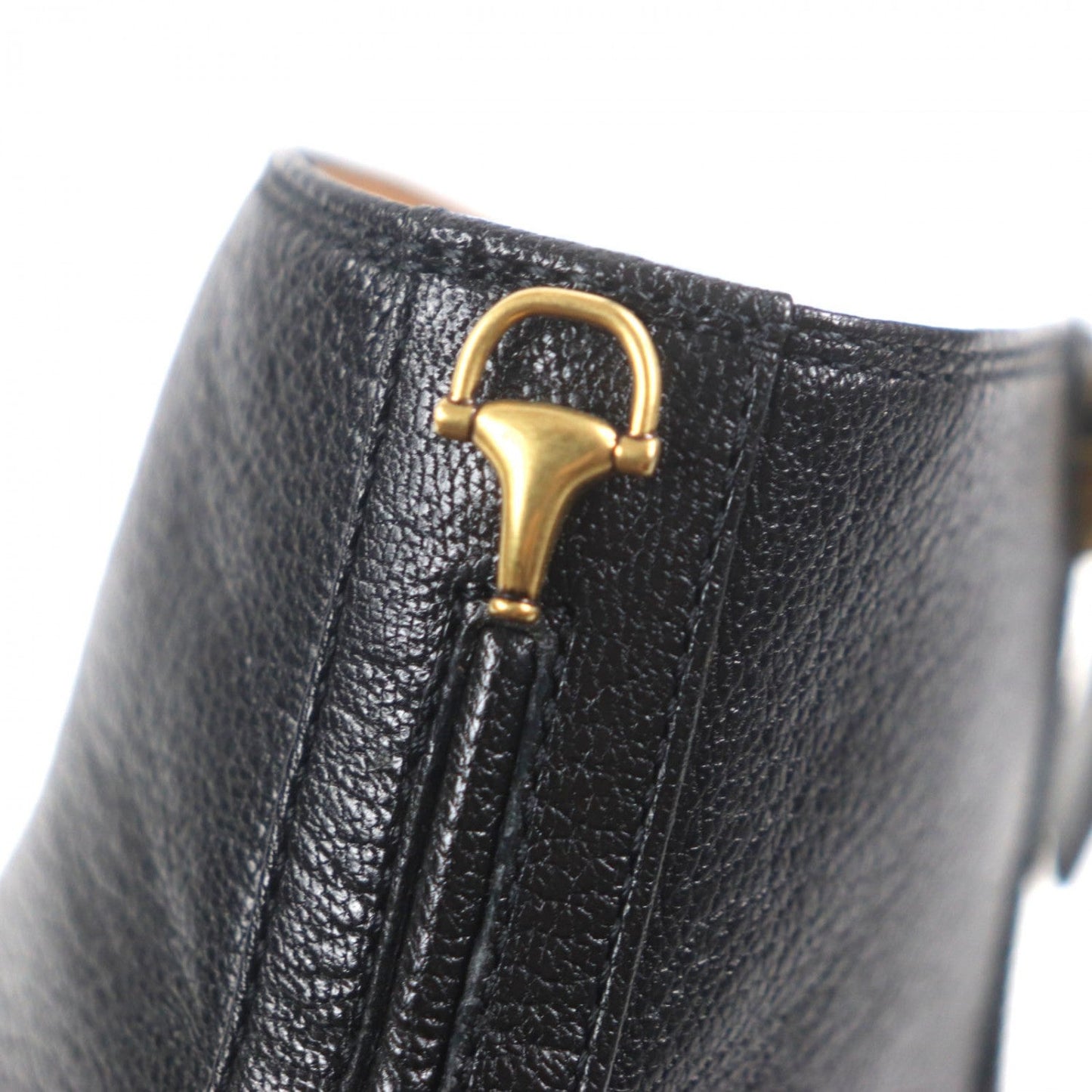 Gucci Short Boots 750322 Leather Black 8