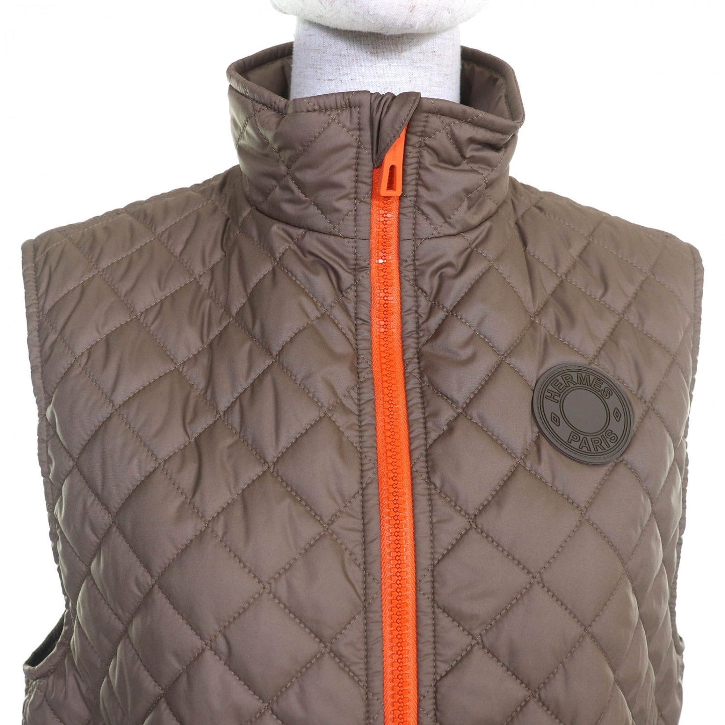 Hermes Vest 4E0267Dr Polyester Brown Orange 36