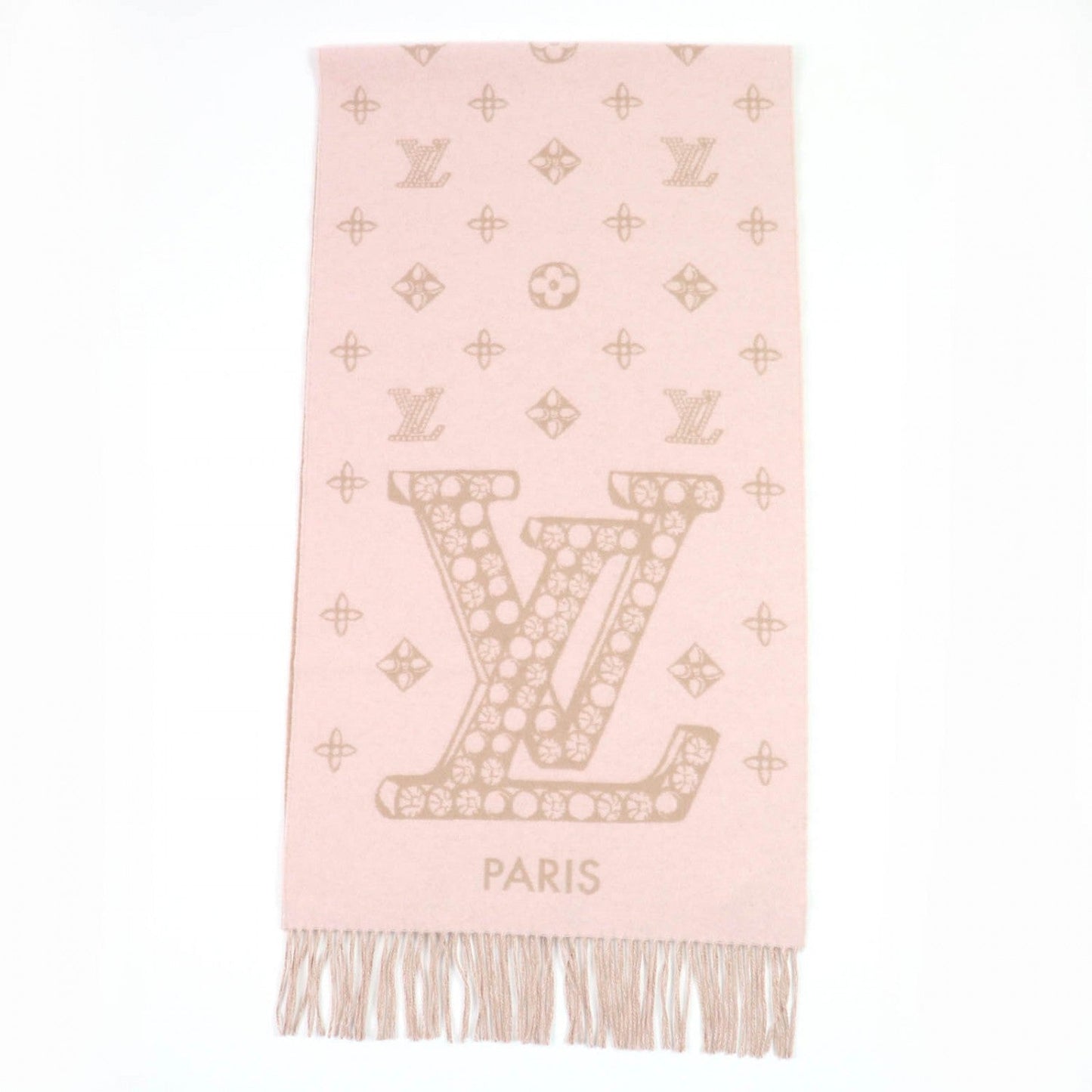 Louis Vuitton Scarf M79543 Cashmere Pink Echarpe Reykjavik Precious Dragon