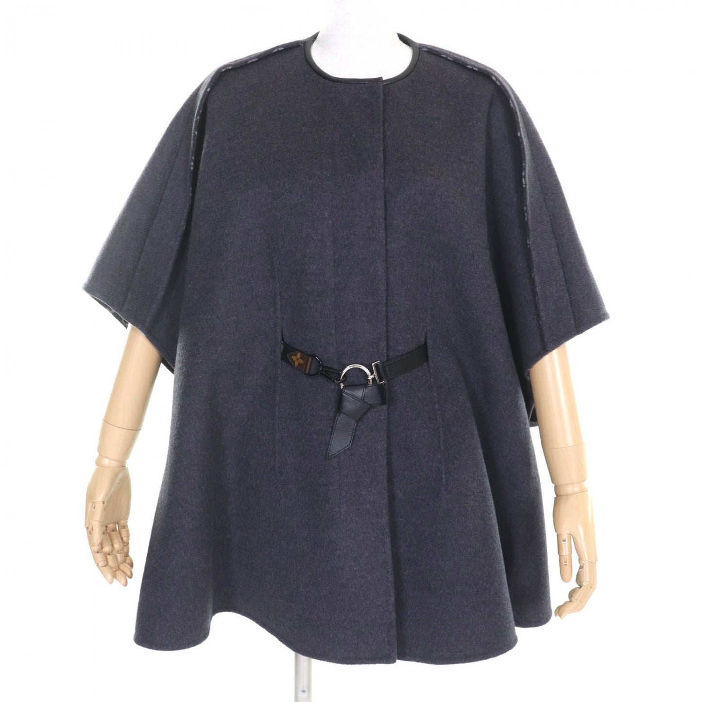 Louis Vuitton Coat Fgc038Qwe Wool Charcoal Gray 34