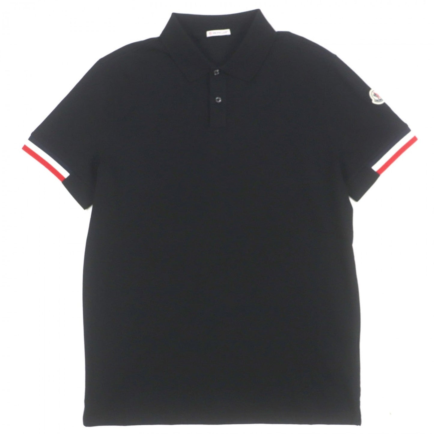 Moncler Short Sleeve Polo Shirt Cotton Black L