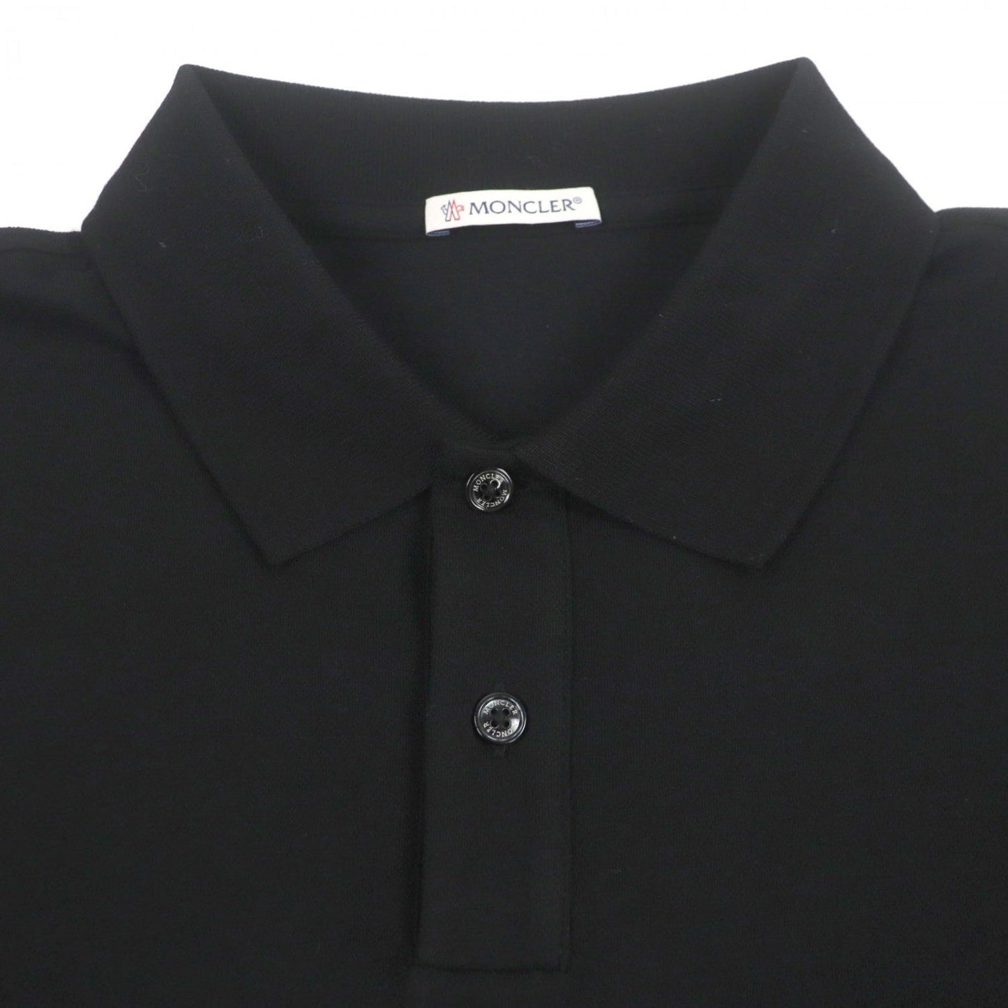 Moncler Short Sleeve Polo Shirt Cotton Black L