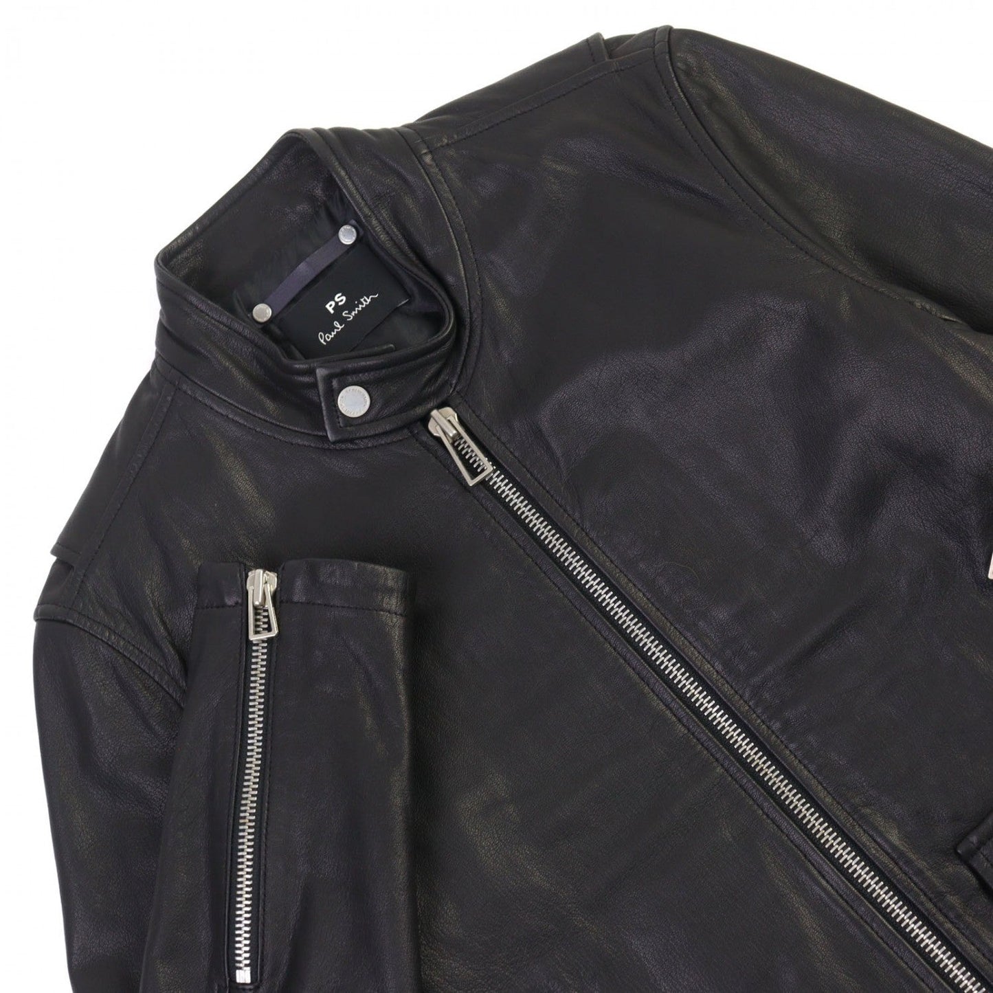 Ps Paul Smith Riders Jacket Py-99184 89184 Goat Leather Black M