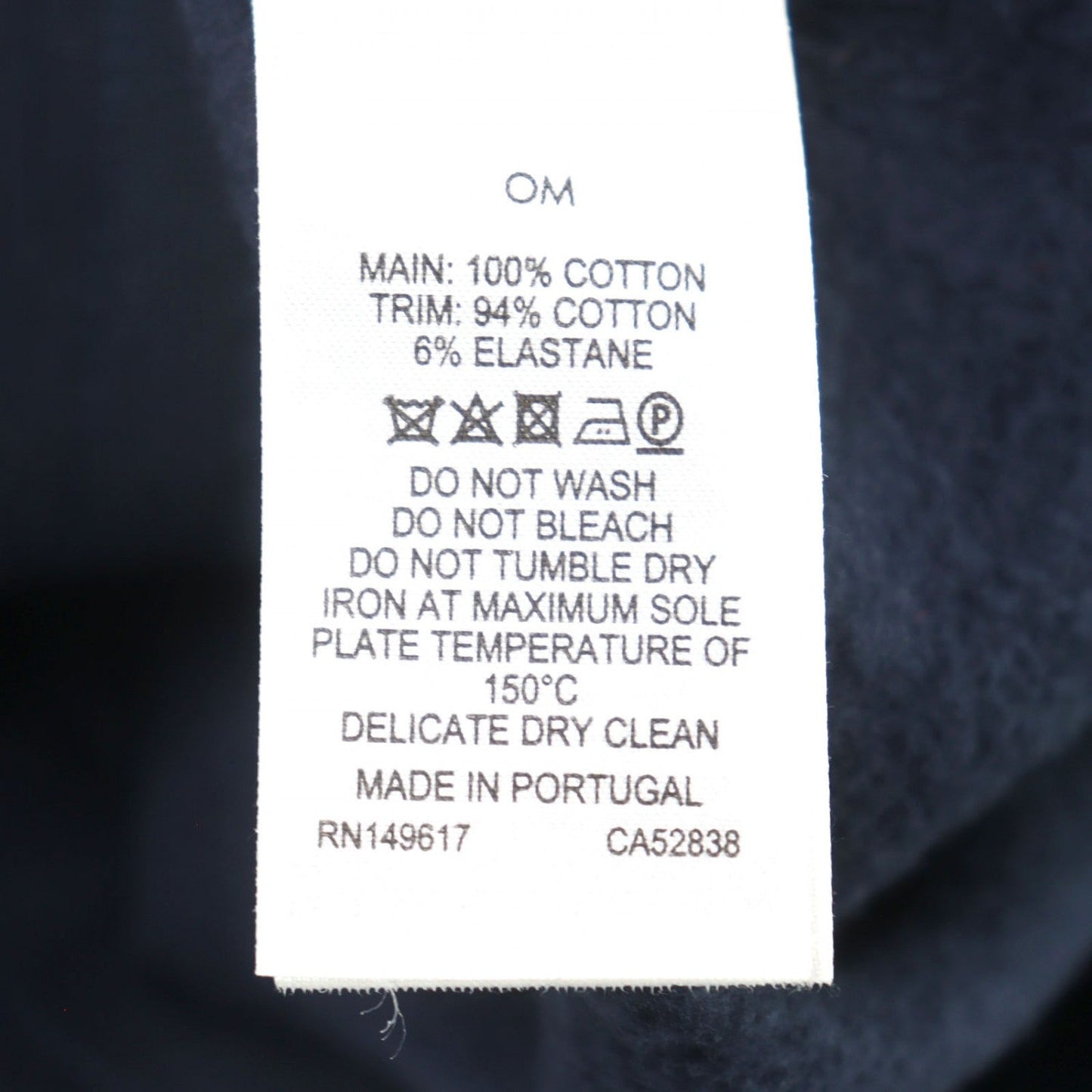 Dunhill Pants Cotton Navy 170/88A