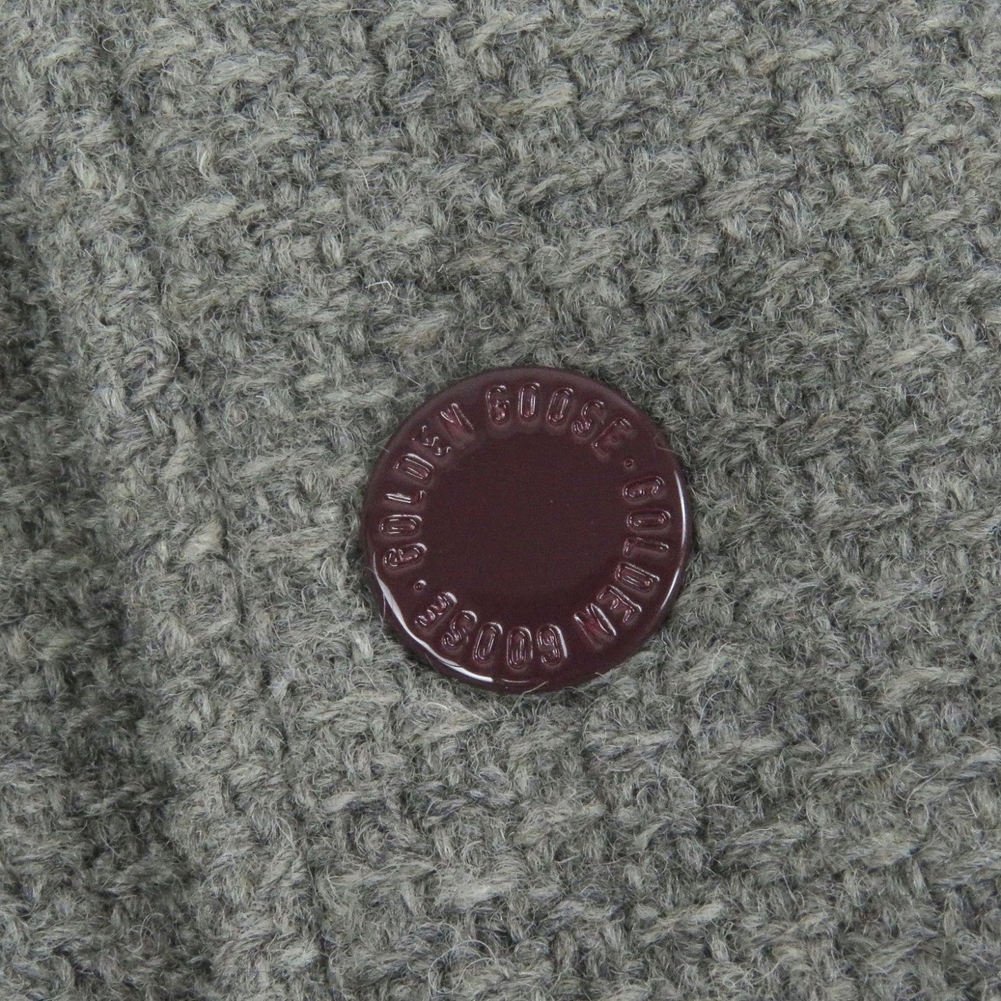 Golden Goose Bomber Jacket Gmp00834 Virgin Wool Melange Gray Wine Red 48