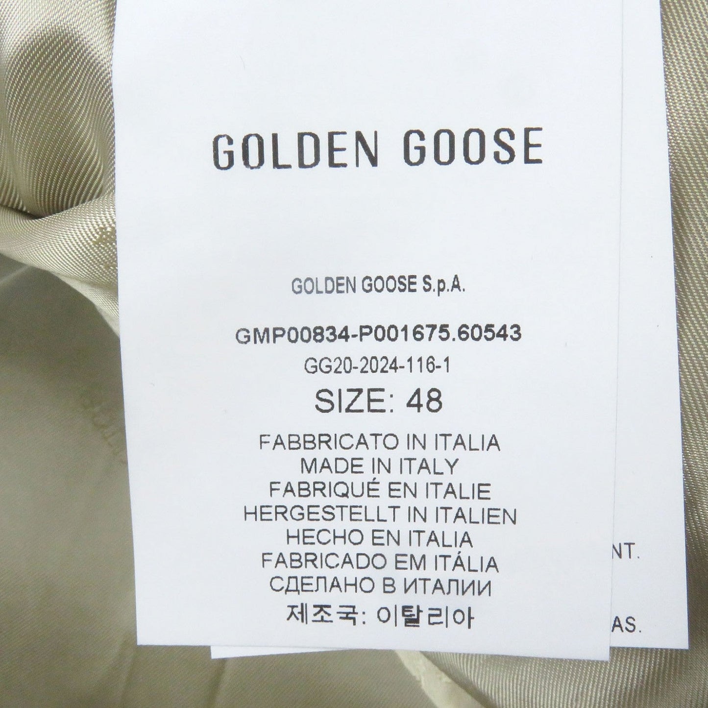 Golden Goose Bomber Jacket Gmp00834 Virgin Wool Melange Gray Wine Red 48