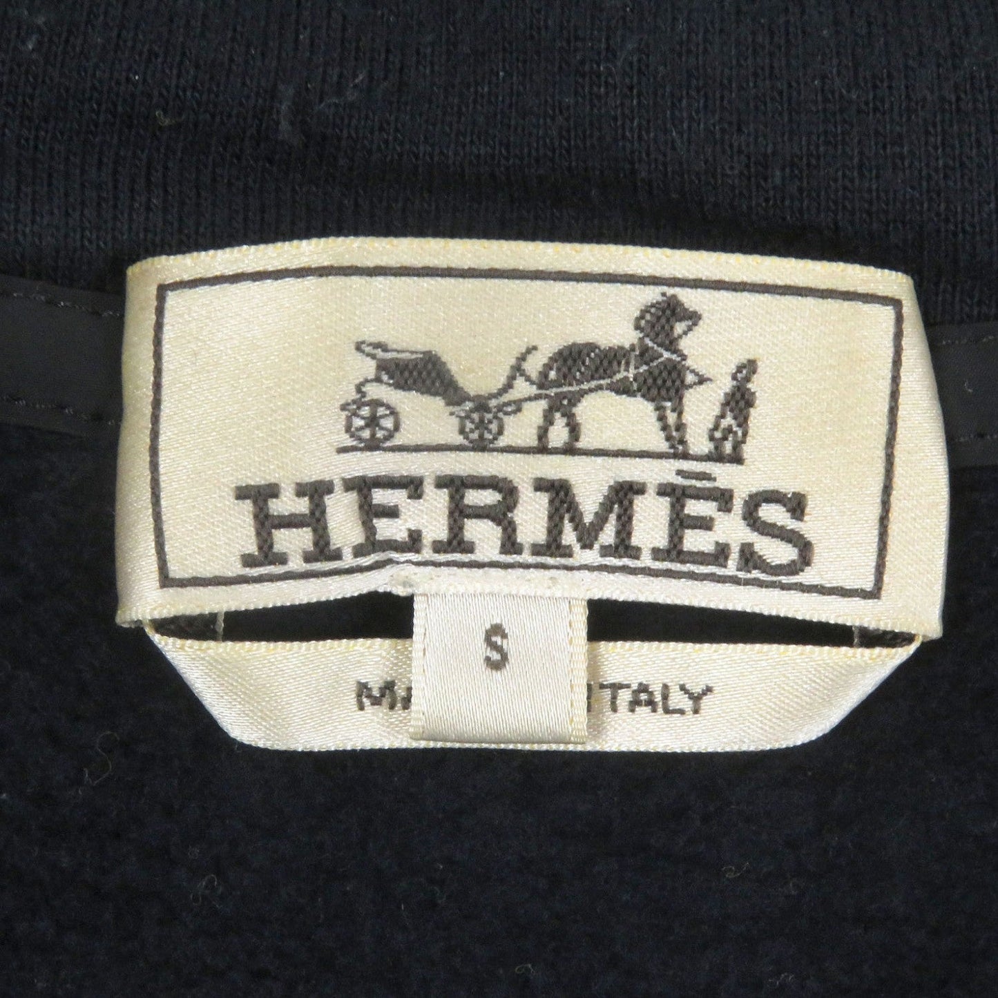Hermes Hoodie Cotton Navy Run H S