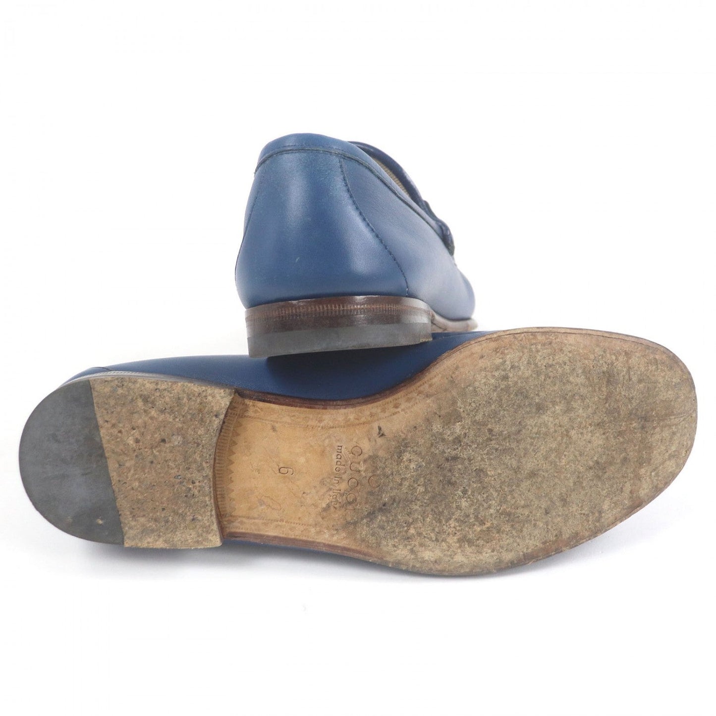 Gucci Loafers Leather Blue 6