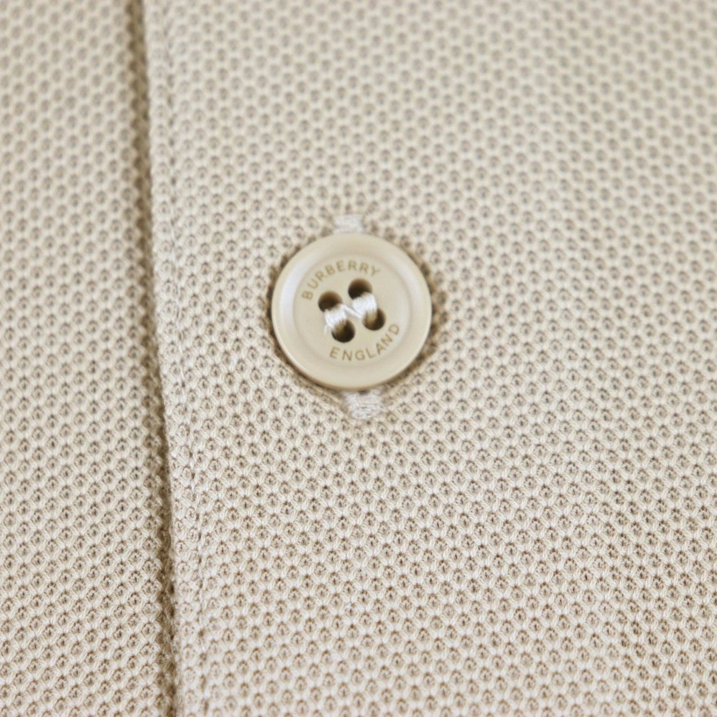 Burberry Short Sleeve Polo Shirt 8057088 Cotton Beige S