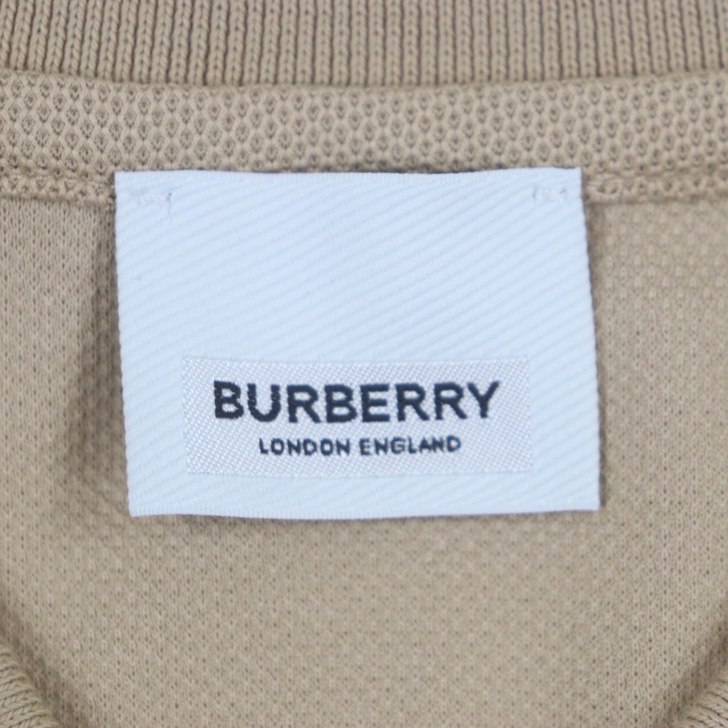 Burberry Short Sleeve Polo Shirt 8057088 Cotton Beige S
