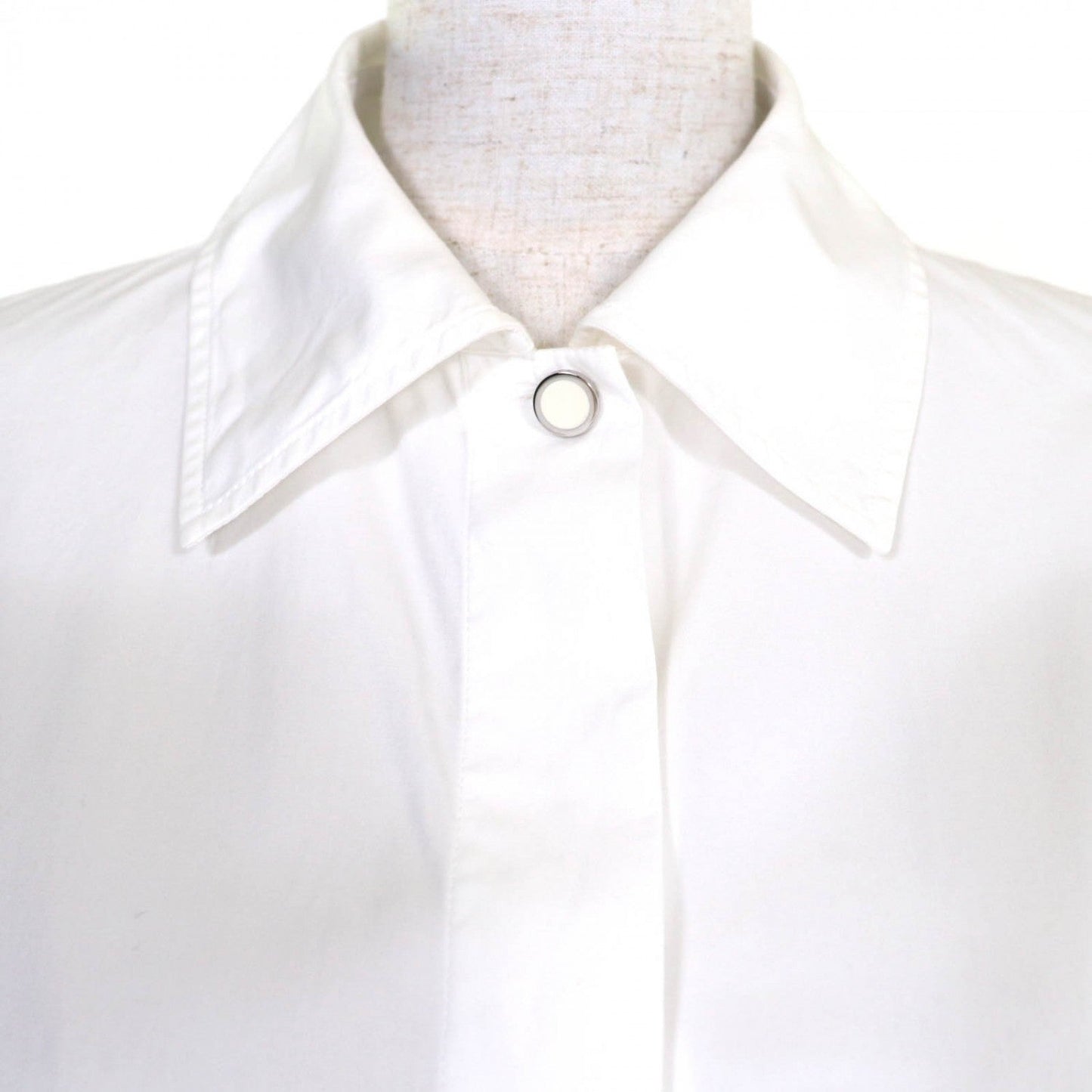 Hermes Long Sleeve Shirt 4E0601Dv Cotton White 38