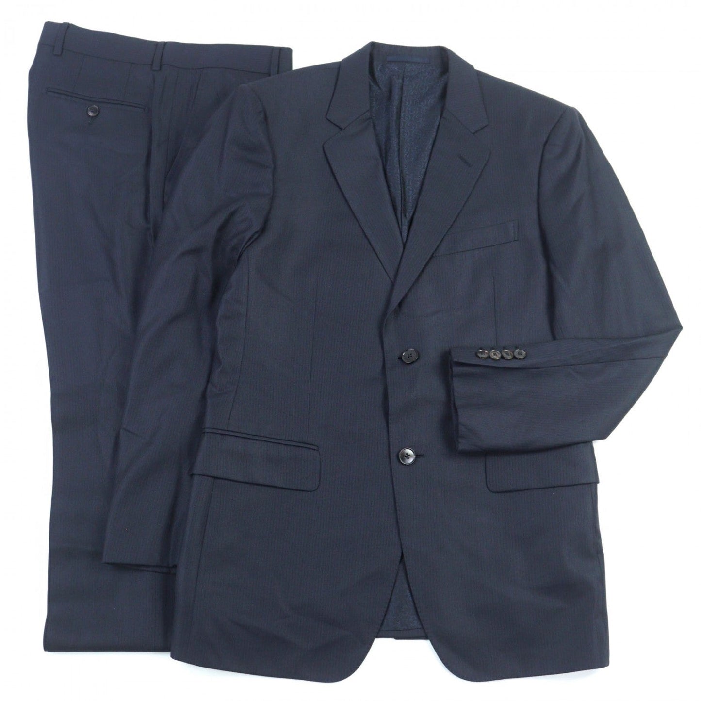 Gucci Suit 221531 Wool Navy Stripe Pattern 7-48R