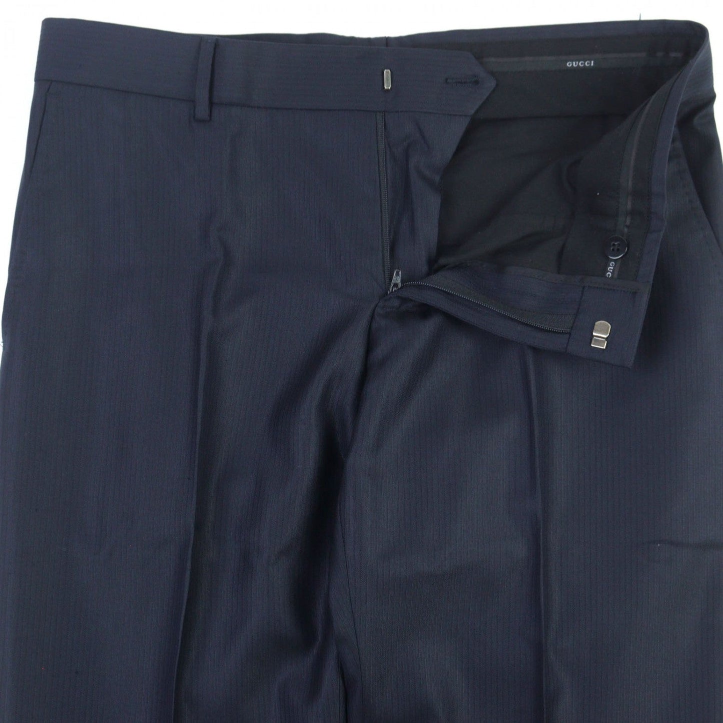 Gucci Suit 221531 Wool Navy Stripe Pattern 7-48R