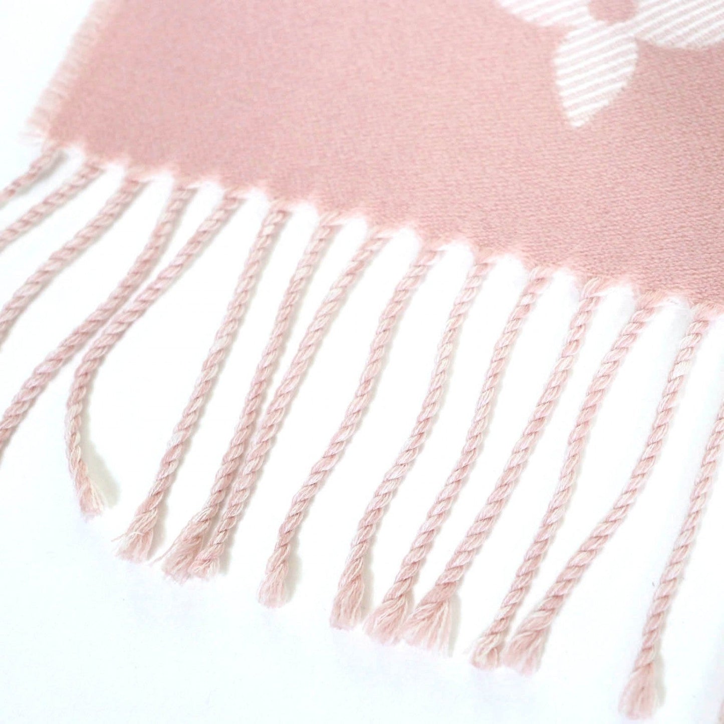 Louis Vuitton Scarf M77854 Wool Beige Rose Lv Essential 17034Cm