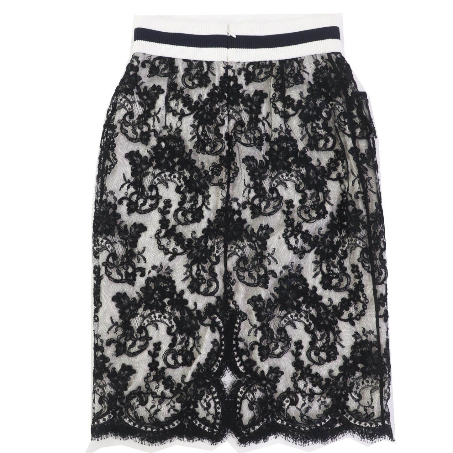 Chanel Skirt P56061V42335 Cotton White Black 36
