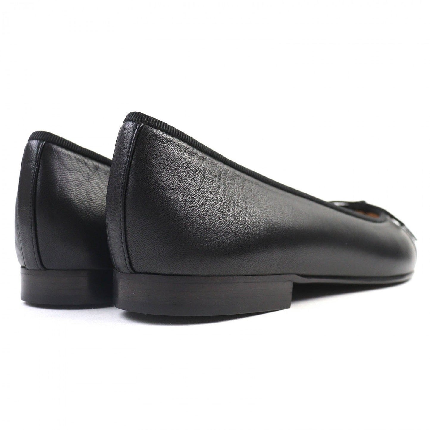 Chanel Pumps A02819 Leather Black Ballerina 38