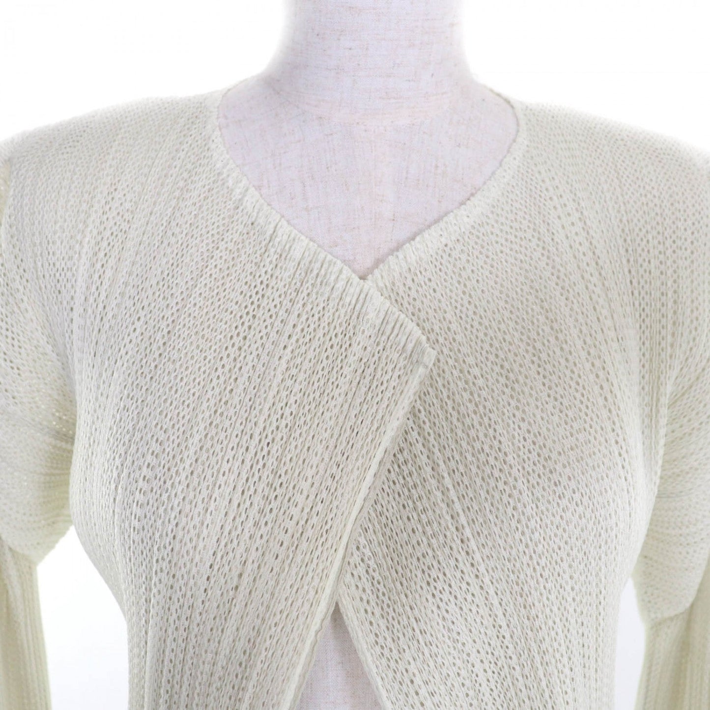 Pleats Please Cardigan Pp06-Jo702 Polyester Ivory 3