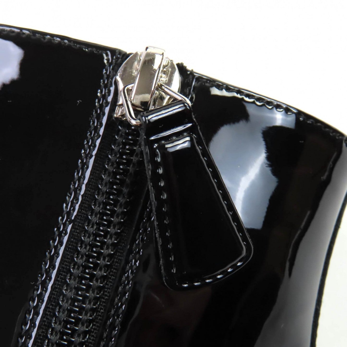Chanel Ankle Boots G35430 Patent Leather Black White 35