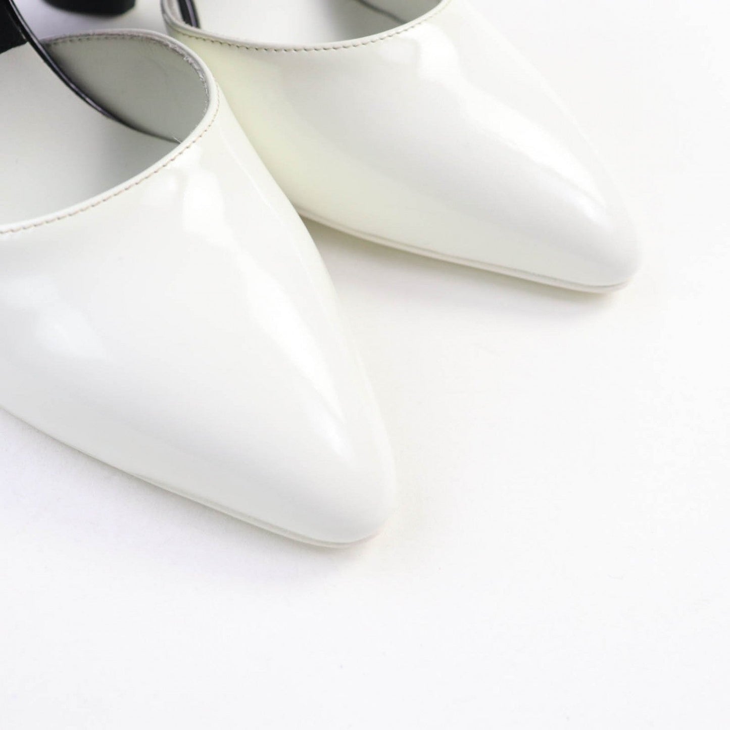 Chanel Ankle Boots G35430 Patent Leather Black White 35