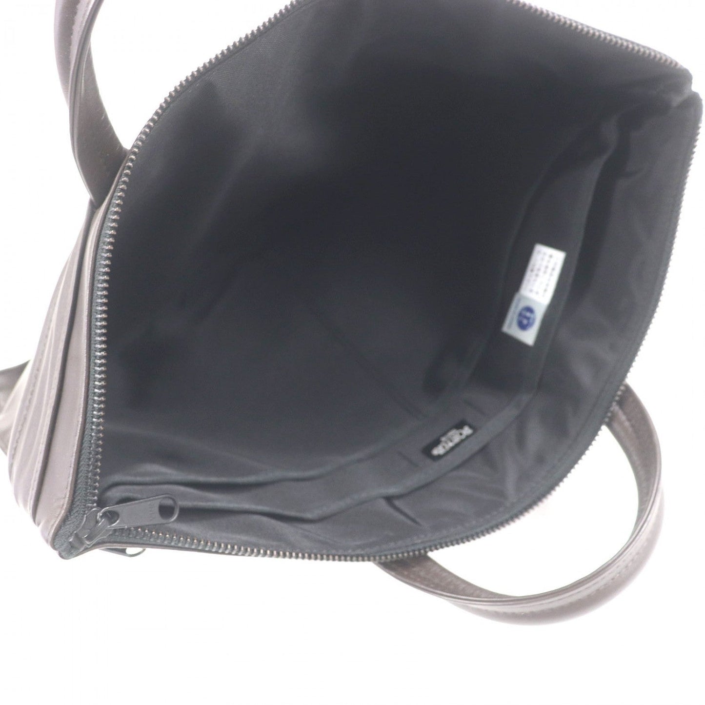 Porter Business Bag Leather Brown Around Brief Case