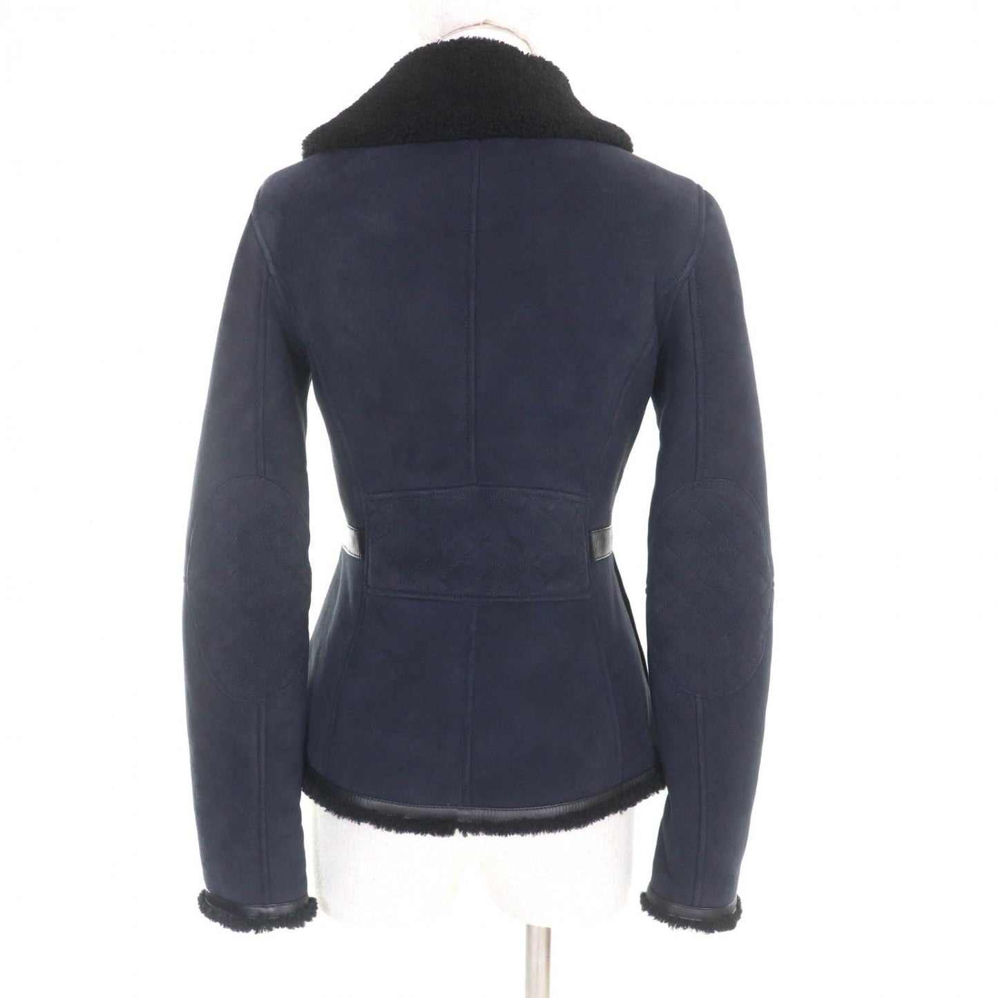 Hermes Jacket Sheep Leather Navy Black 34