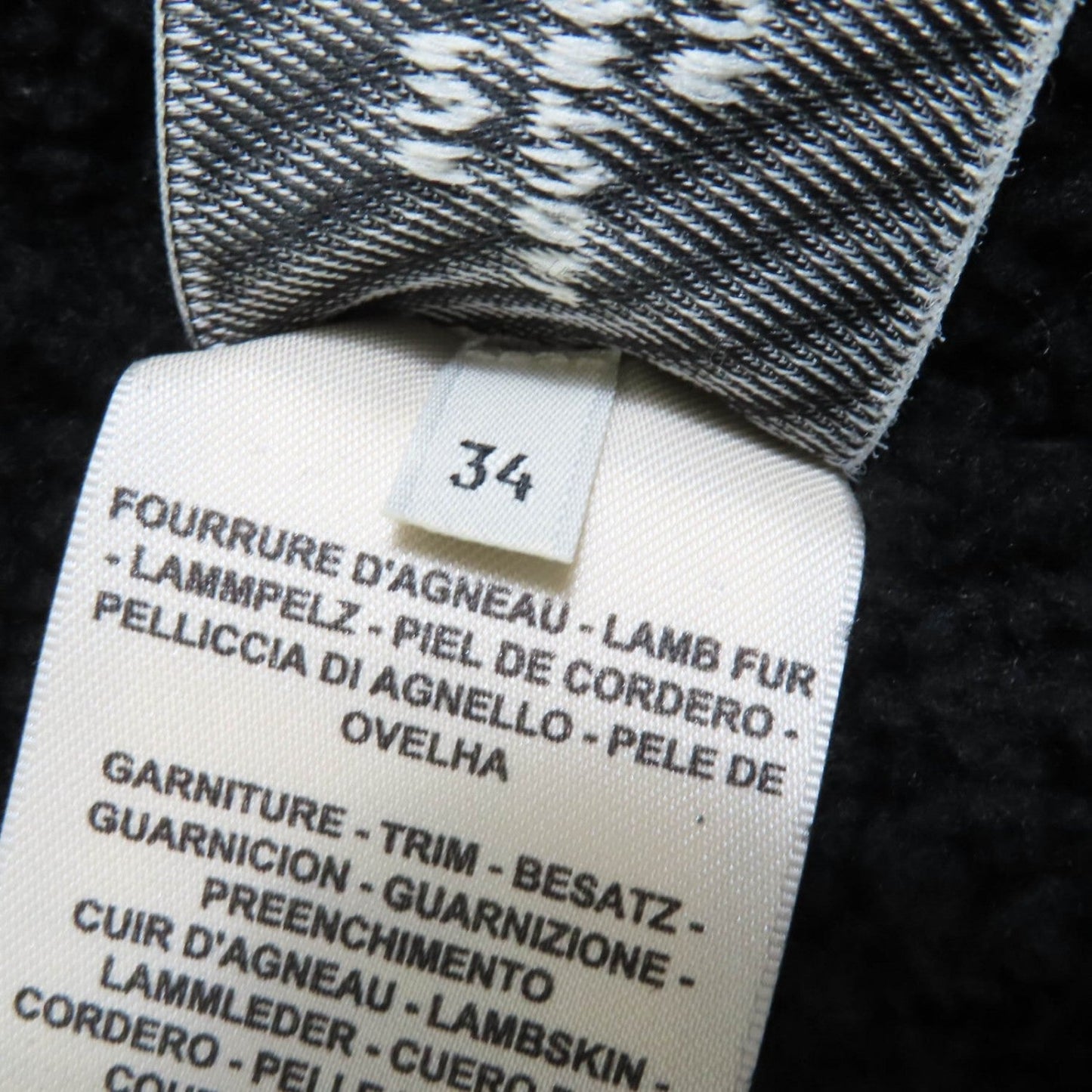 Hermes Jacket Sheep Leather Navy Black 34