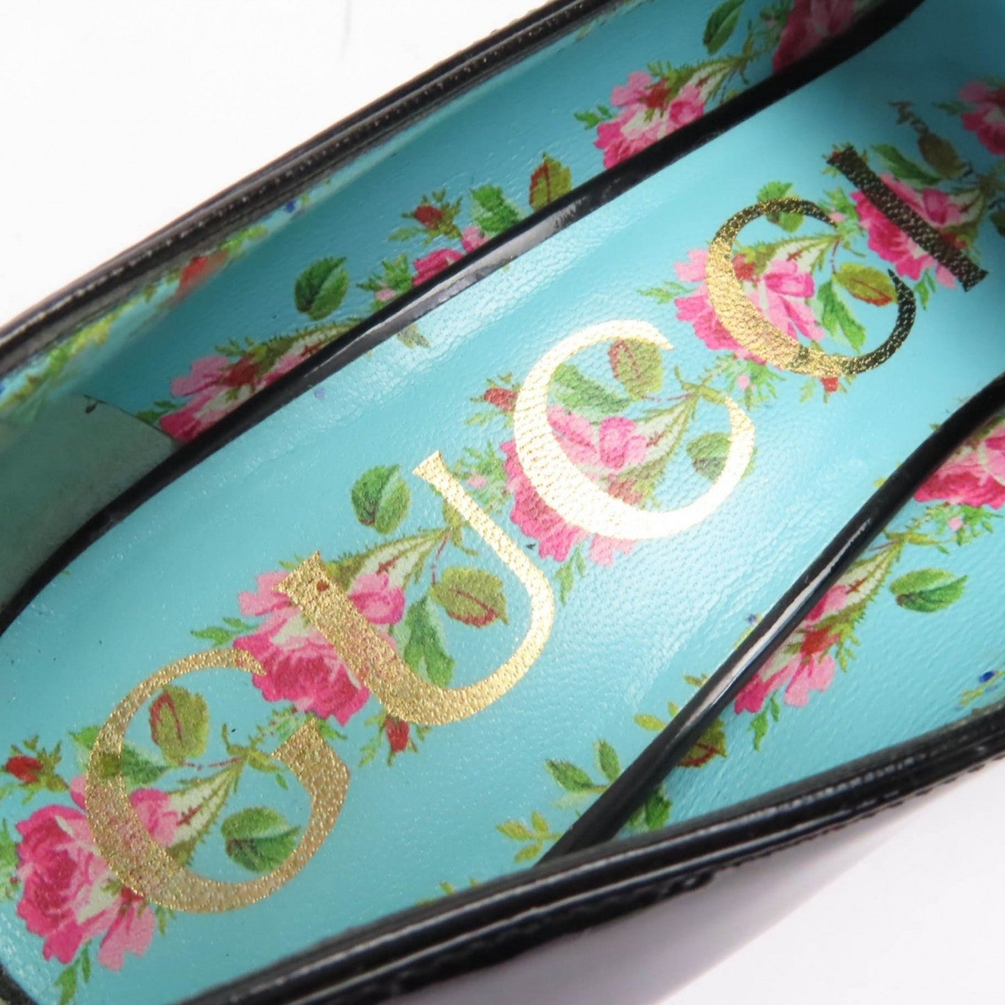Gucci Pumps 474510 Patent Leather Black 36.5