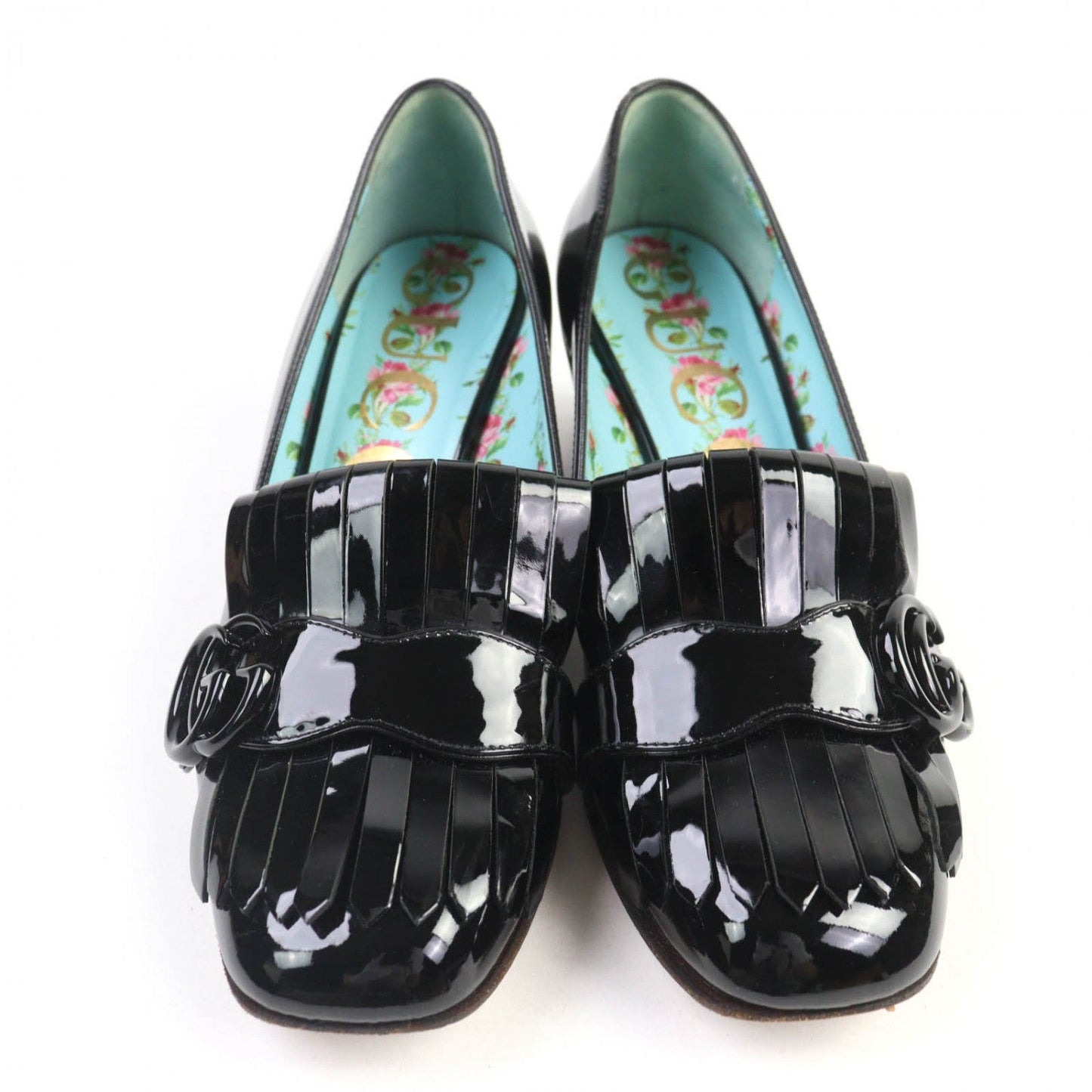 Gucci Pumps 474510 Patent Leather Black 36.5