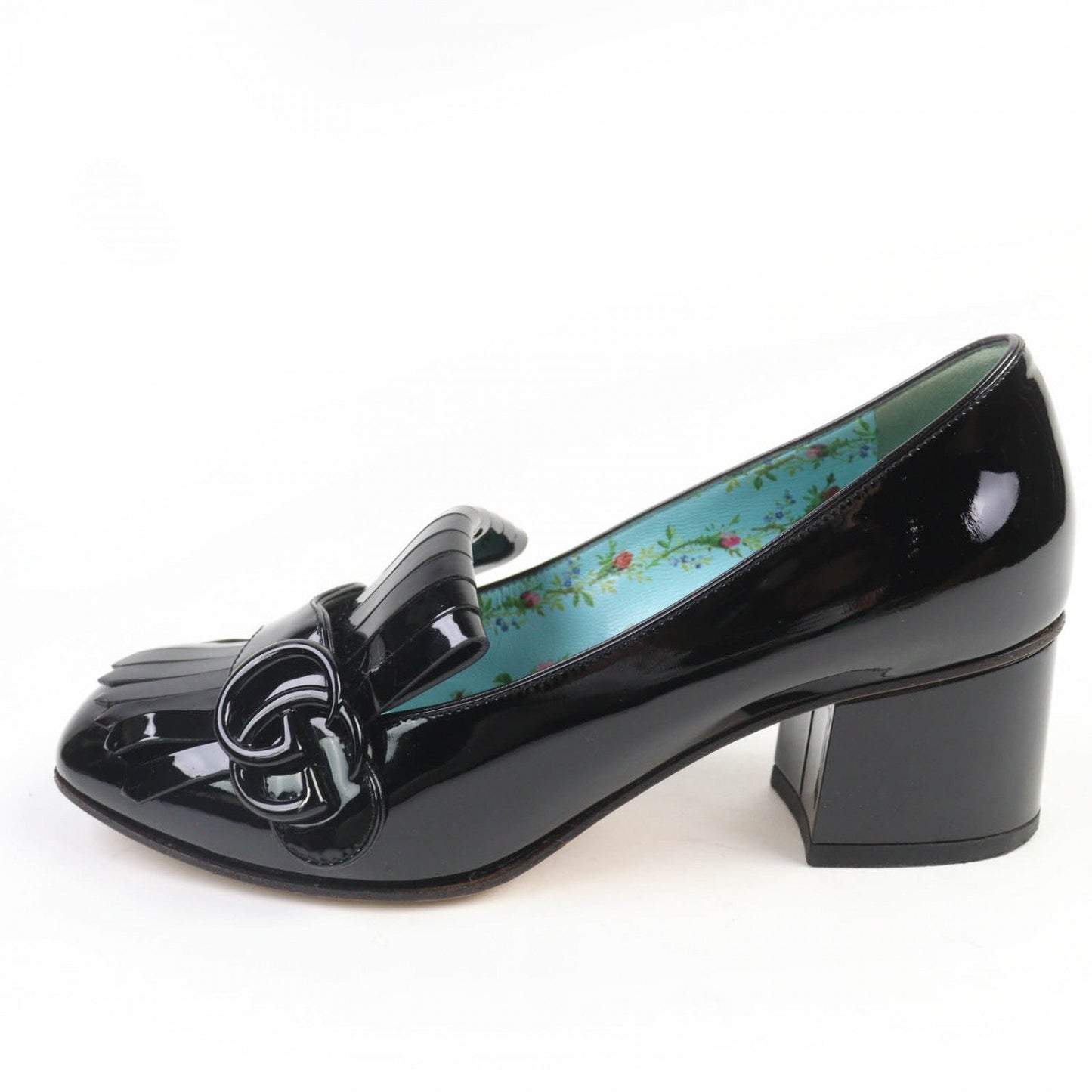 Gucci Pumps 474510 Patent Leather Black 36.5