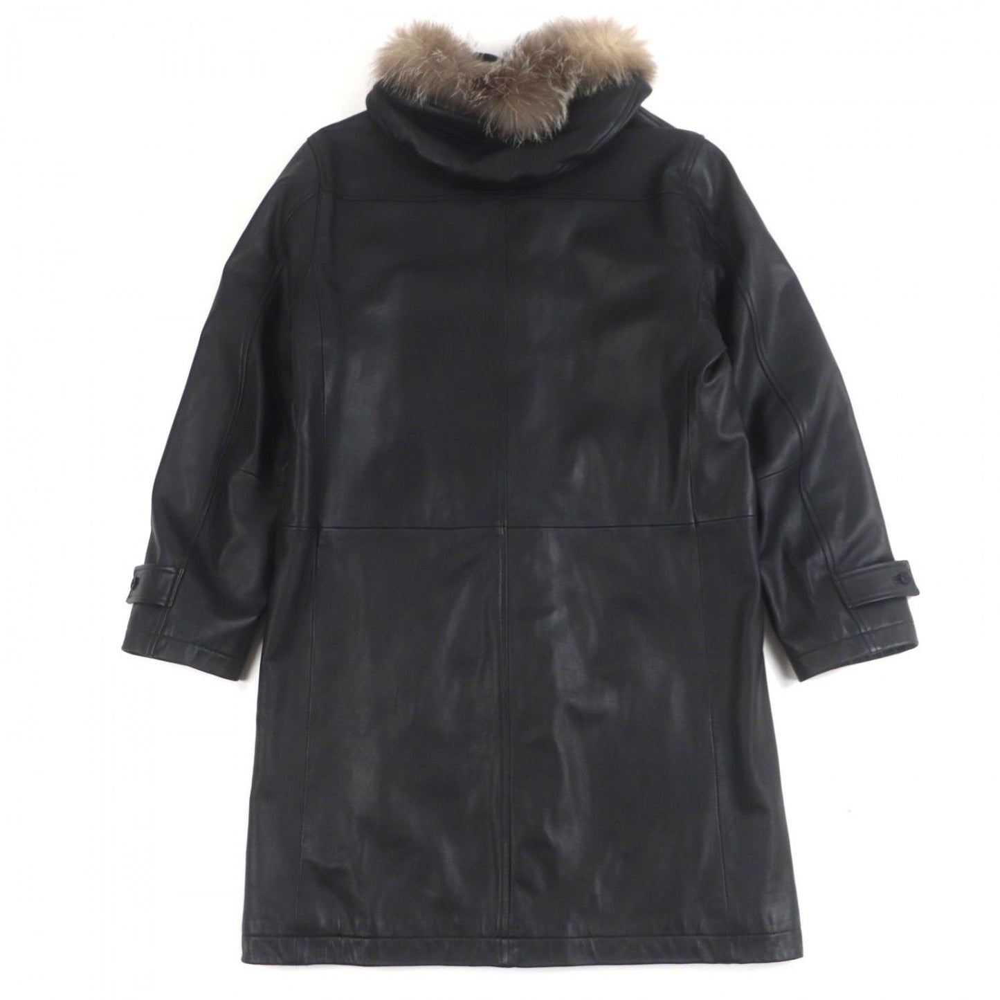 Burberry Black Label Coat Sheep Leather Black L