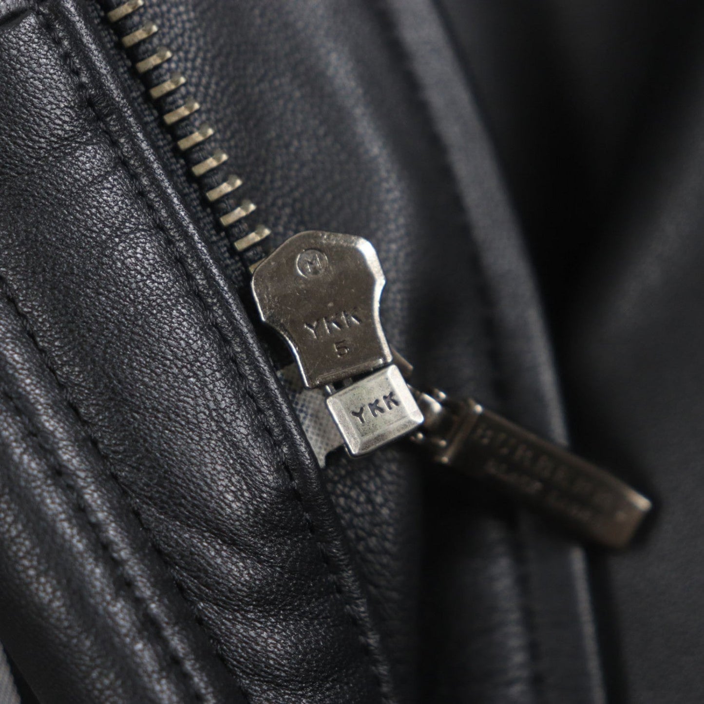 Burberry Black Label Coat Sheep Leather Black L